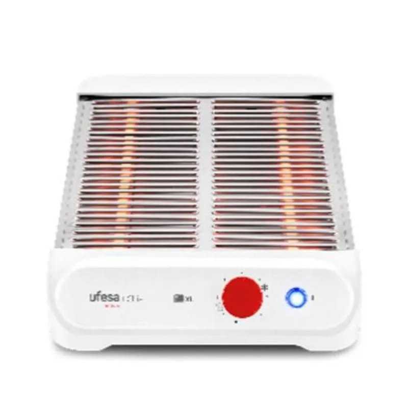 Tostapane piano acciaio inox 900W bianco superficie XL 3 resistenze quarzo