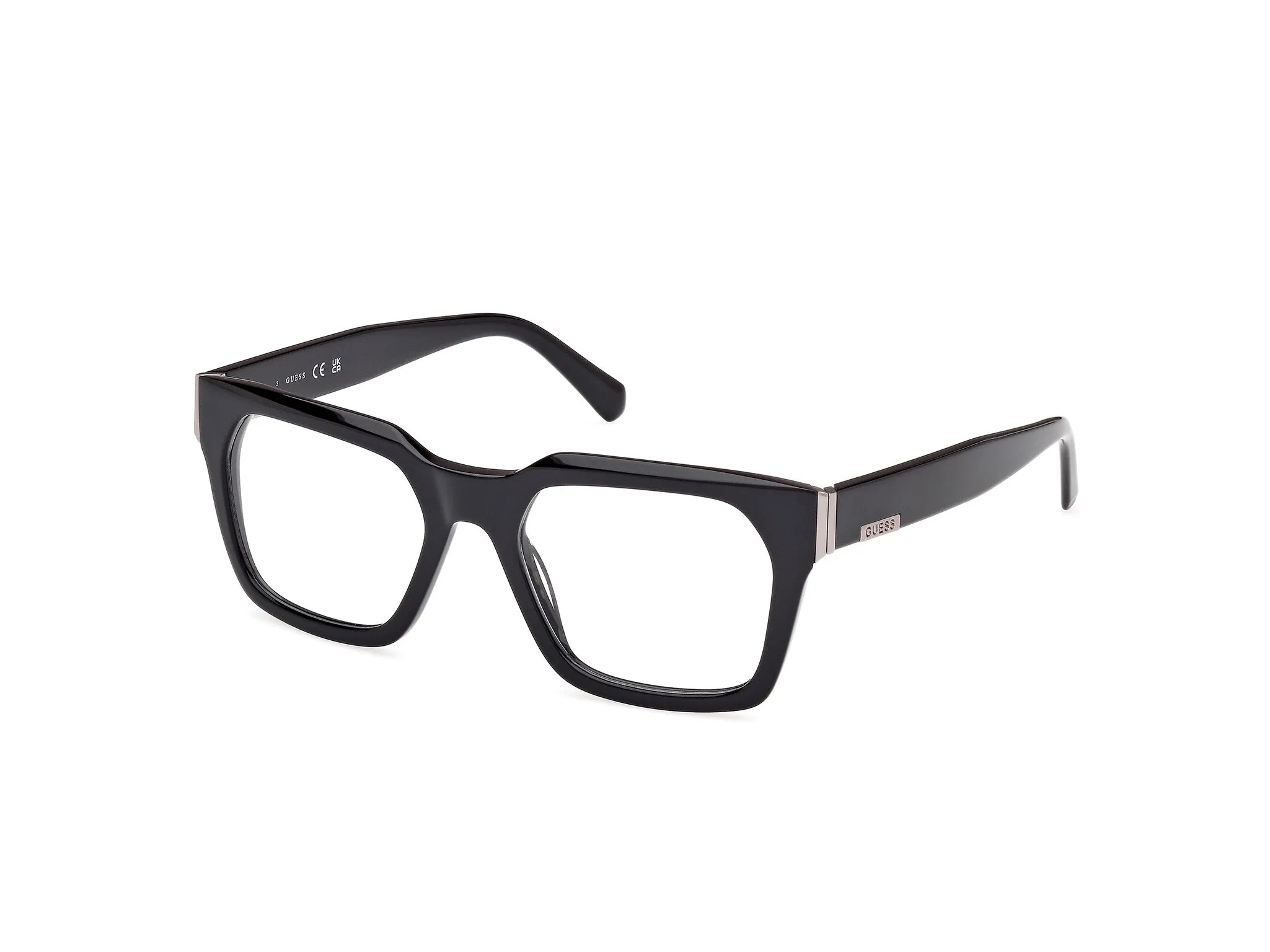 Guess GU50188 001 Montature da vista Acetato Nero Squadrata Normale