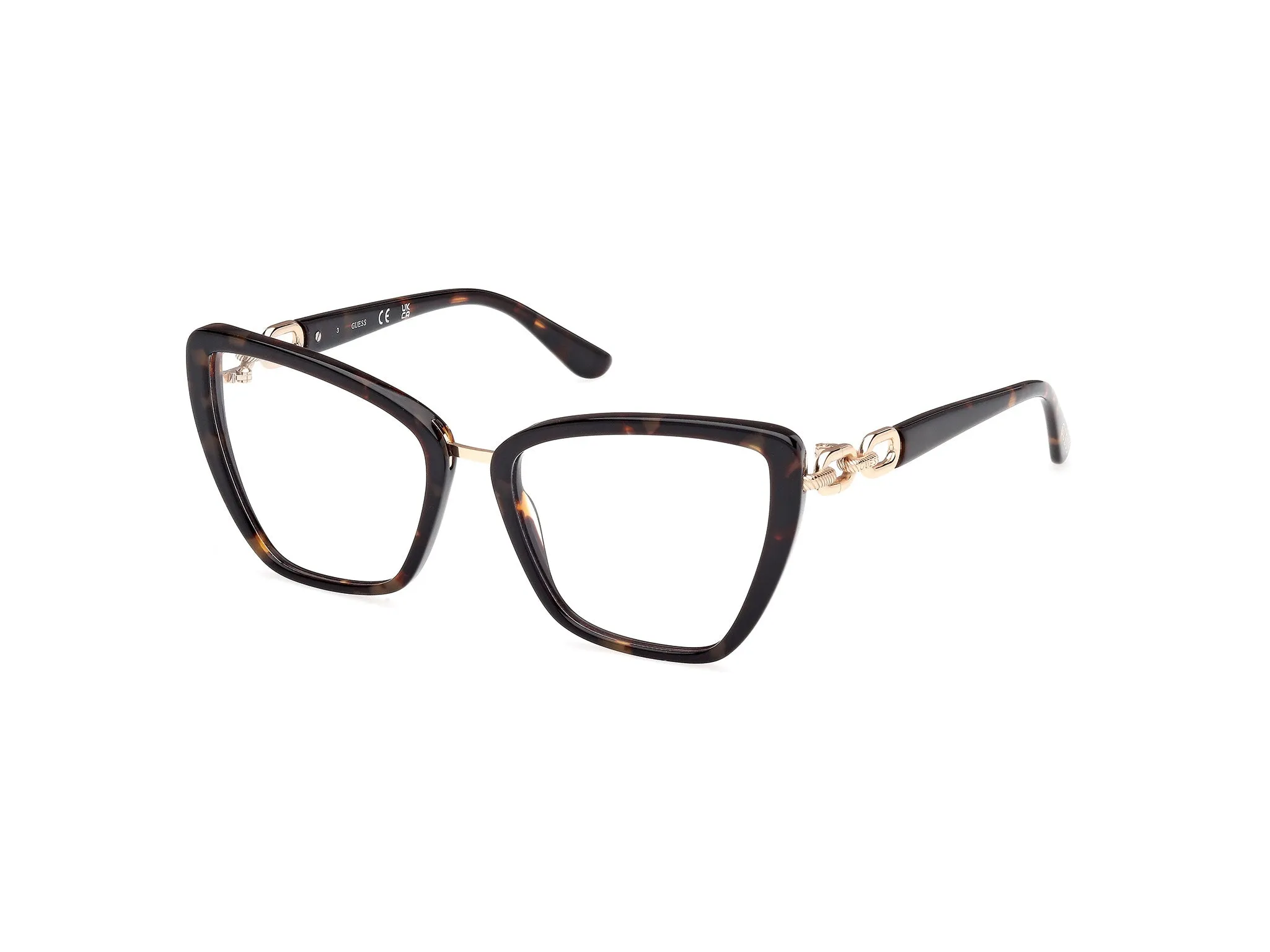 Guess GU50180 52 Montature da vista Acetato Havana Cat Eye Normale