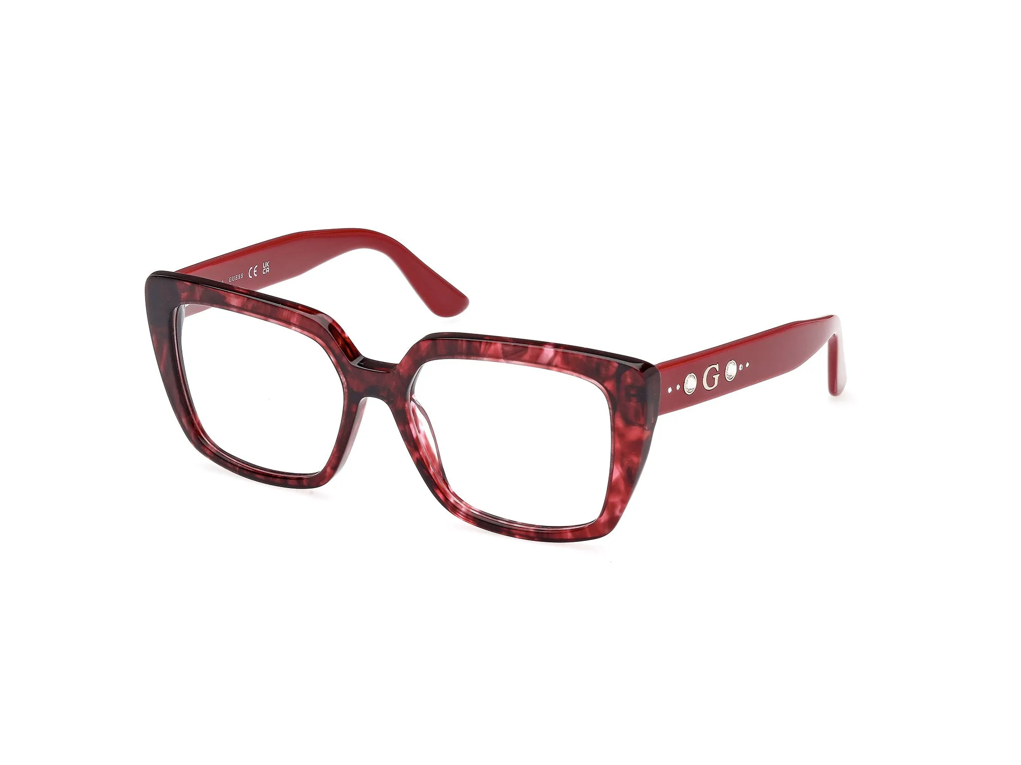 Guess GU50174 68 Montature da vista Acetato Rosso Squadrata Normale