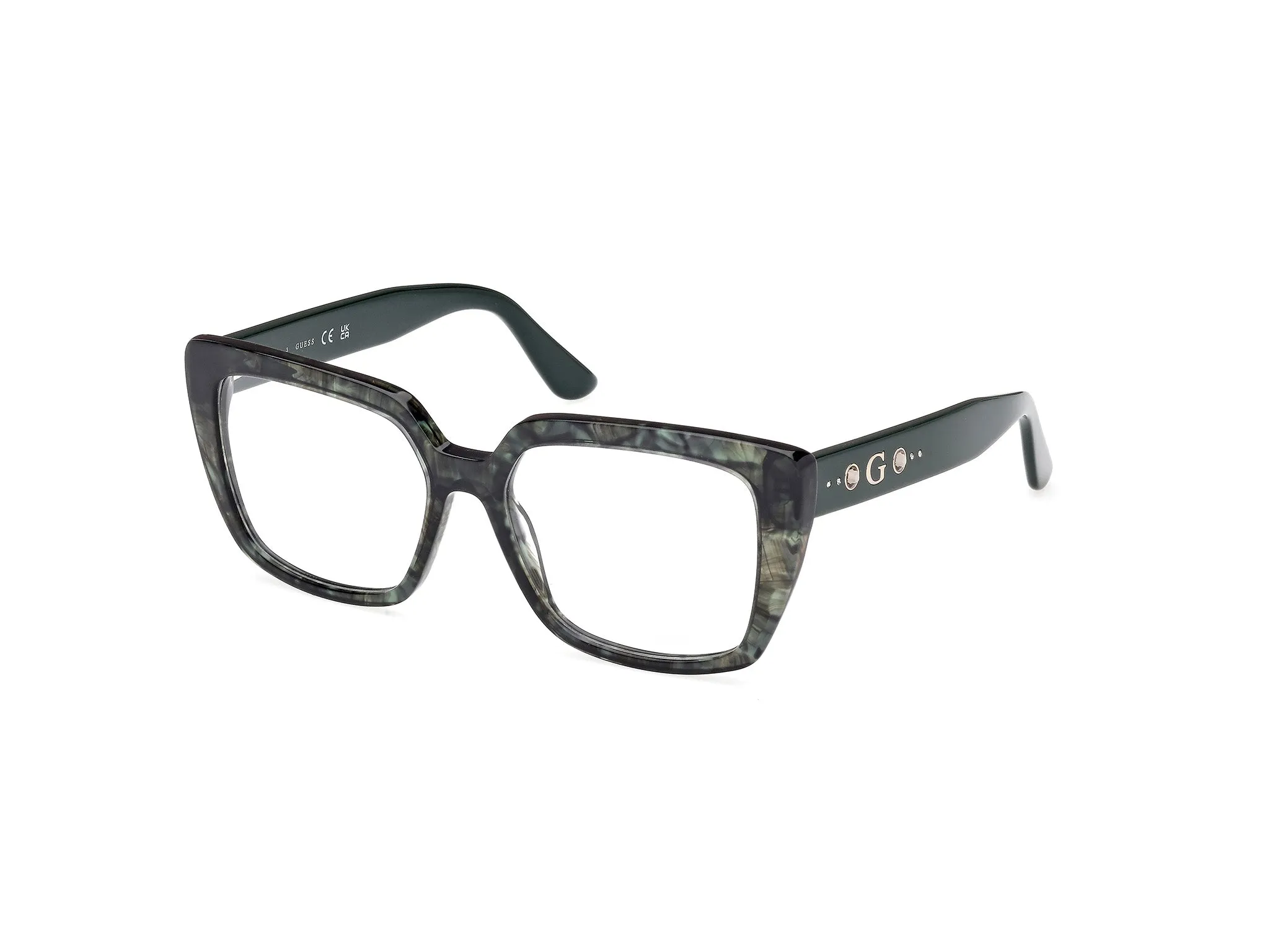 Guess GU50174 98 Montature da vista Acetato Verde Squadrata Normale
