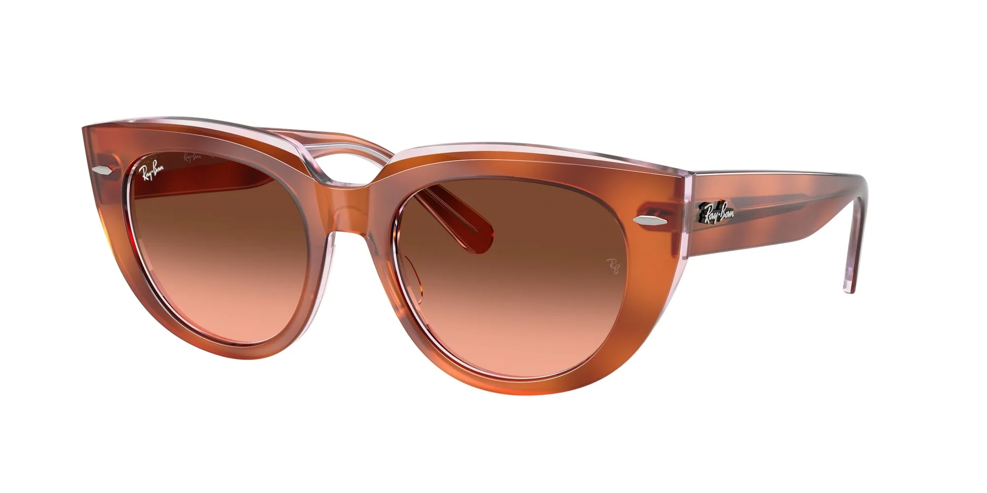 Ray - Ban RB2286 DOREEN 1415A5 Occhiali da sole Acetato Tartaruga Rosa Squadrata Normale Sfumato