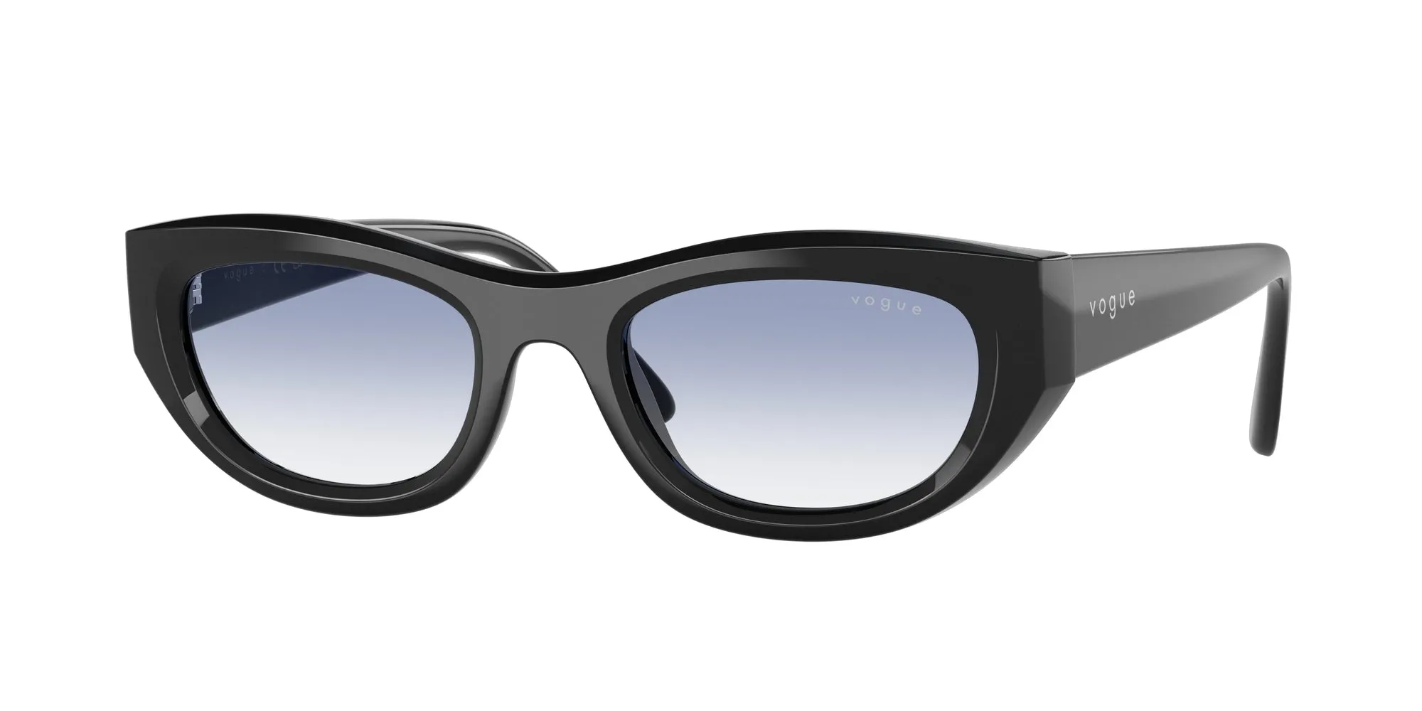 VOGUE EYEWEAR VO5616S W44/19 Occhiali da sole Nylon Nero Blu Cat Eye Normale Sfumato