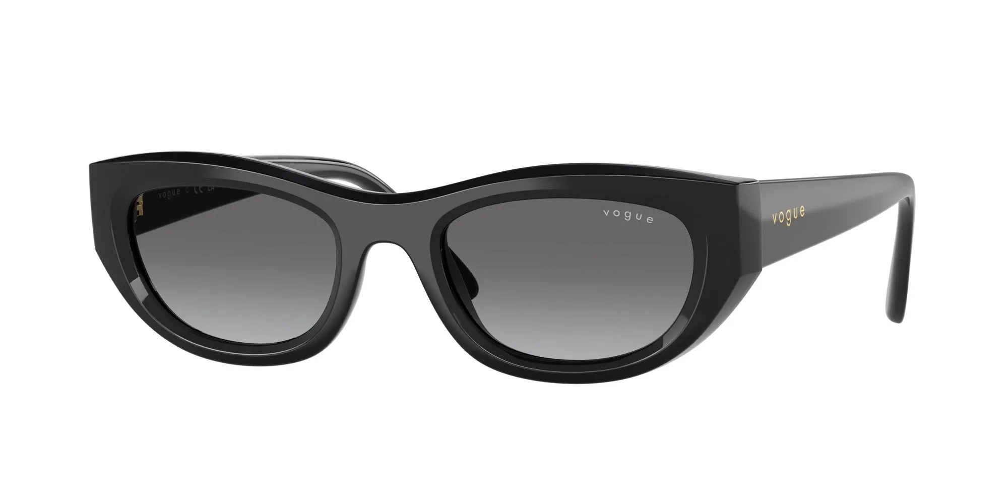 VOGUE EYEWEAR VO5616S W44/11 Occhiali da sole Nylon Nero Grigio Cat Eye Normale Sfumato