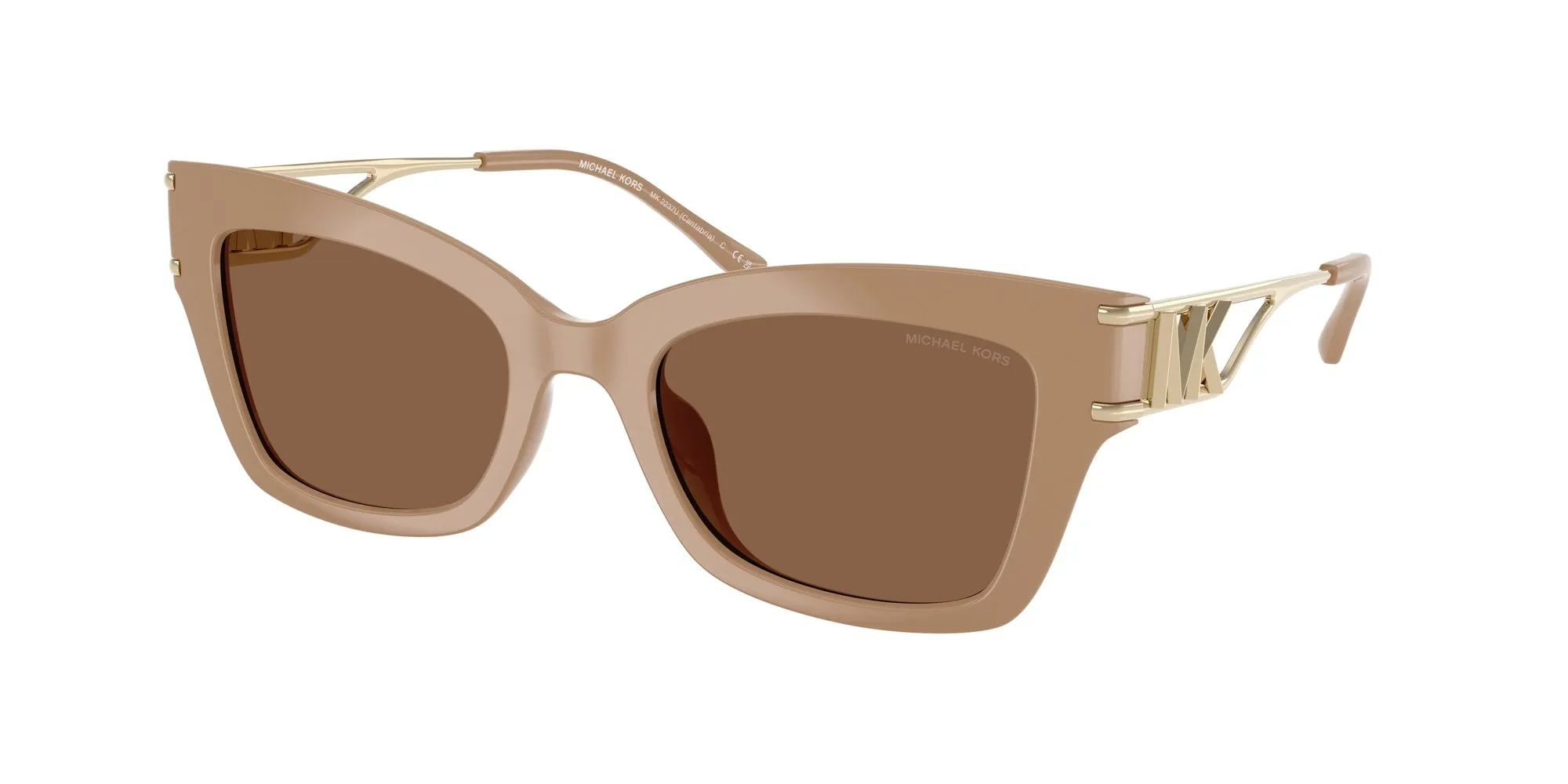 Michael Kors MK2237U CANTABRIA 35553G Occhiali da sole Iniettato Marrone Marrone Farfalla Normale
