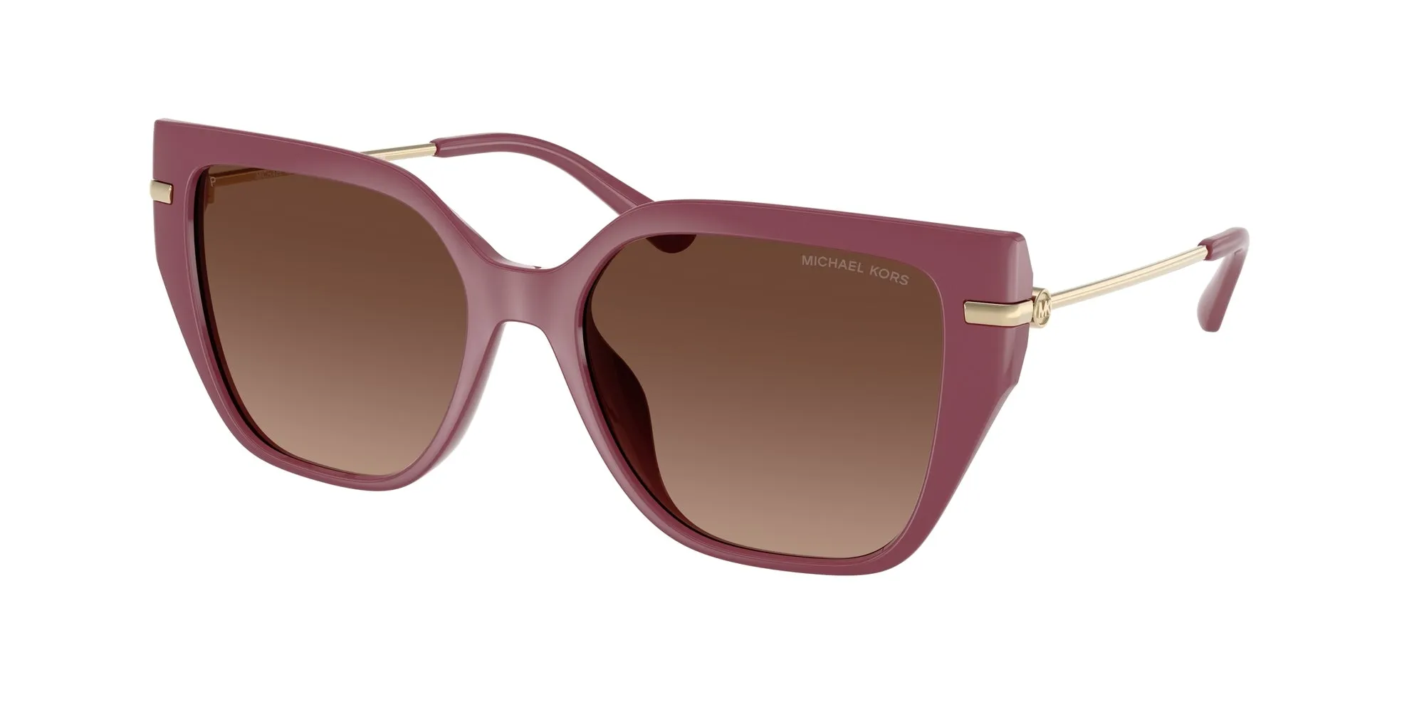 Michael Kors MK2231U ST. BARTHS 3256T5 Occhiali da sole Iniettato Viola Marrone Squadrata Polarizzata Sfumato