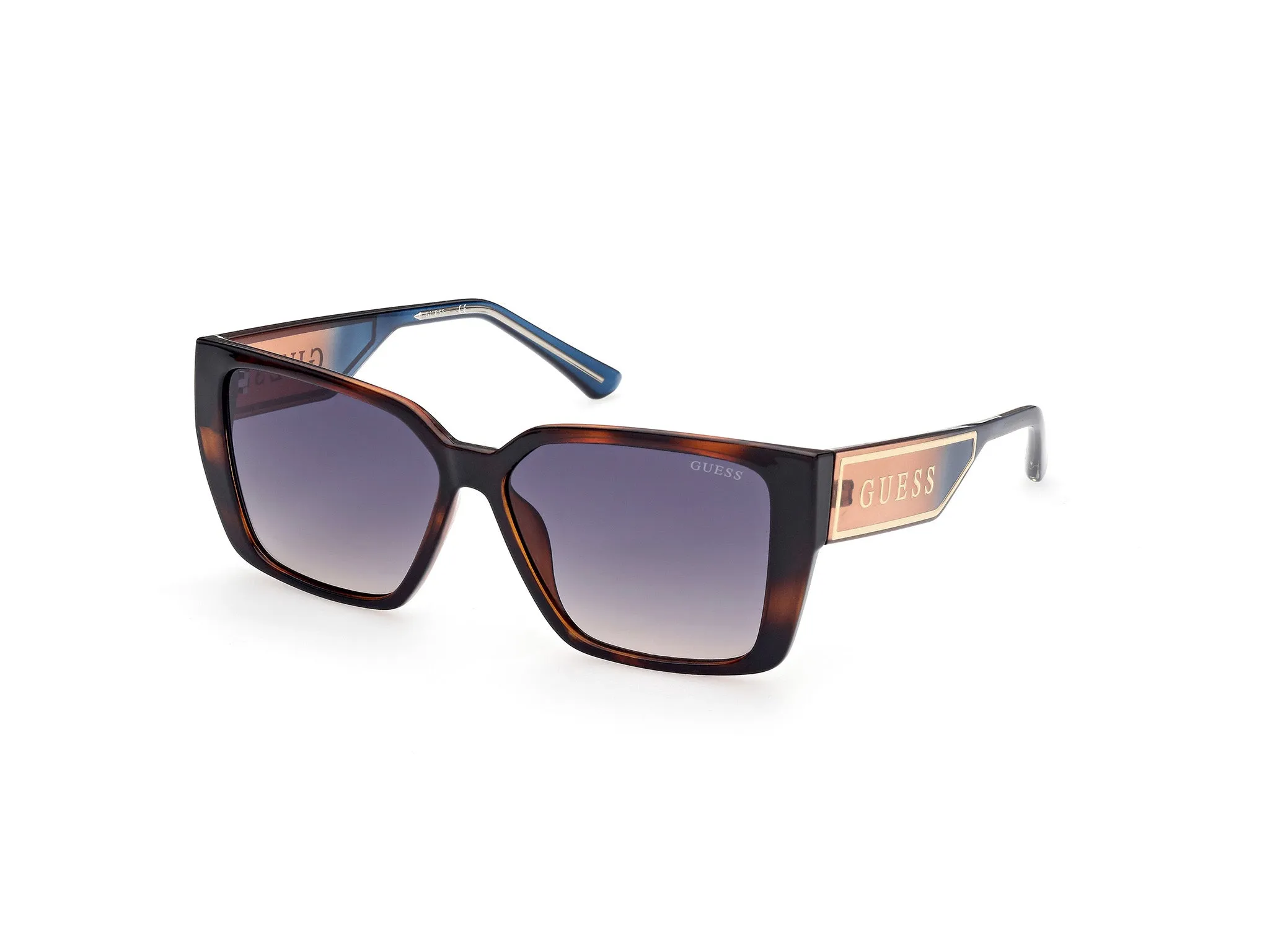 Guess GU7818 52B Occhiali da sole Iniettato Squadrata Normale Sfumato