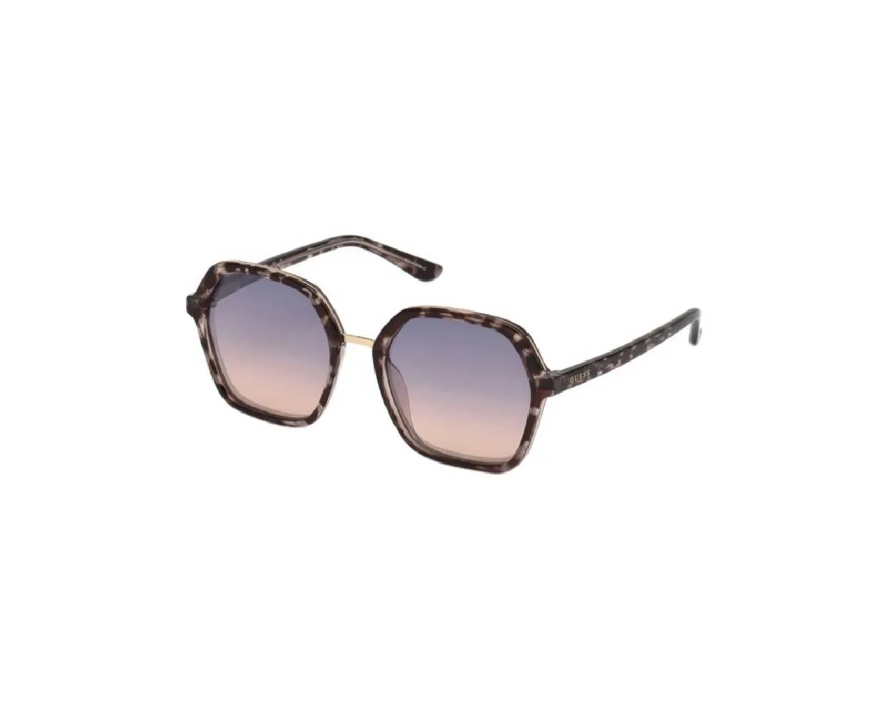 Guess GU7557 20W Occhiali da sole Iniettato Grigio Blu Geometrica Normale Sfumato
