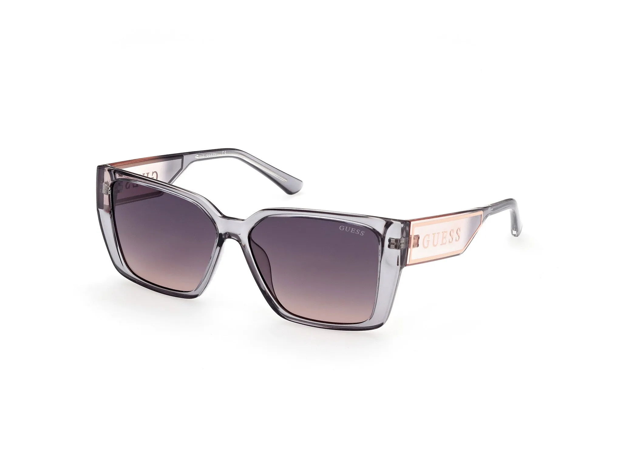 Guess GU7818 20B Occhiali da sole Iniettato Grigio Fumo Squadrata Normale Sfumato