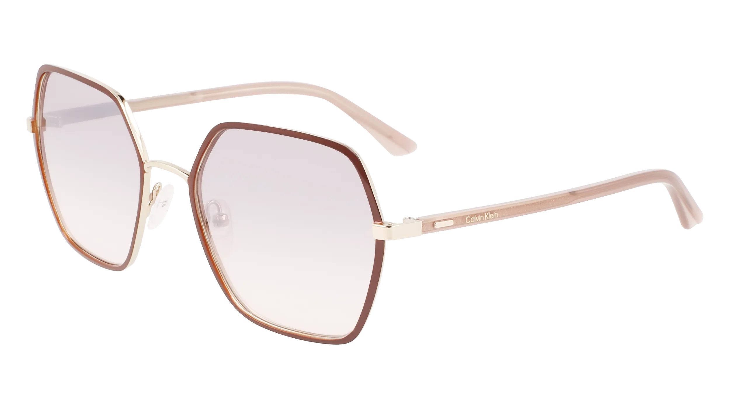 Calvin Klein CK21131S 208 Occhiali da sole Metallo Beige Grigio Squadrata Normale Fotocromatiche