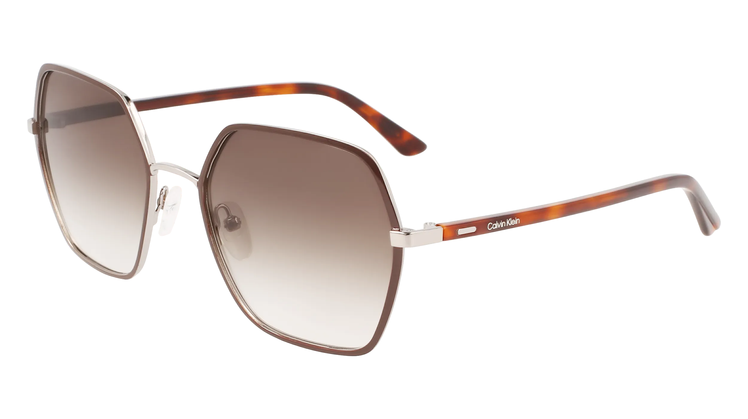 Calvin Klein CK21131S 200 Occhiali da sole Metallo Marrone Marrone Squadrata Normale Fotocromatiche