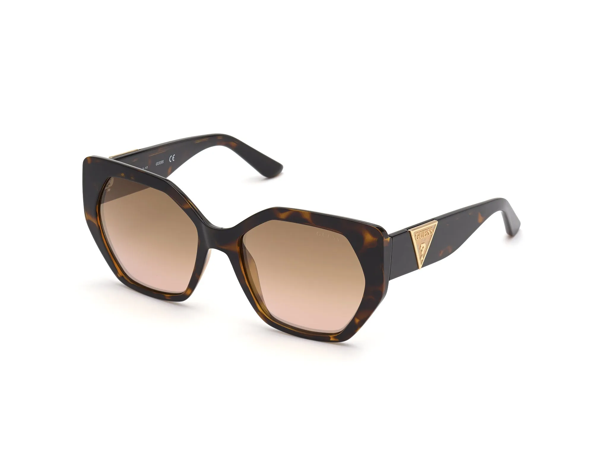 Guess GU7741 52G Occhiali da sole Iniettato Havana Marrone Geometrica Normale