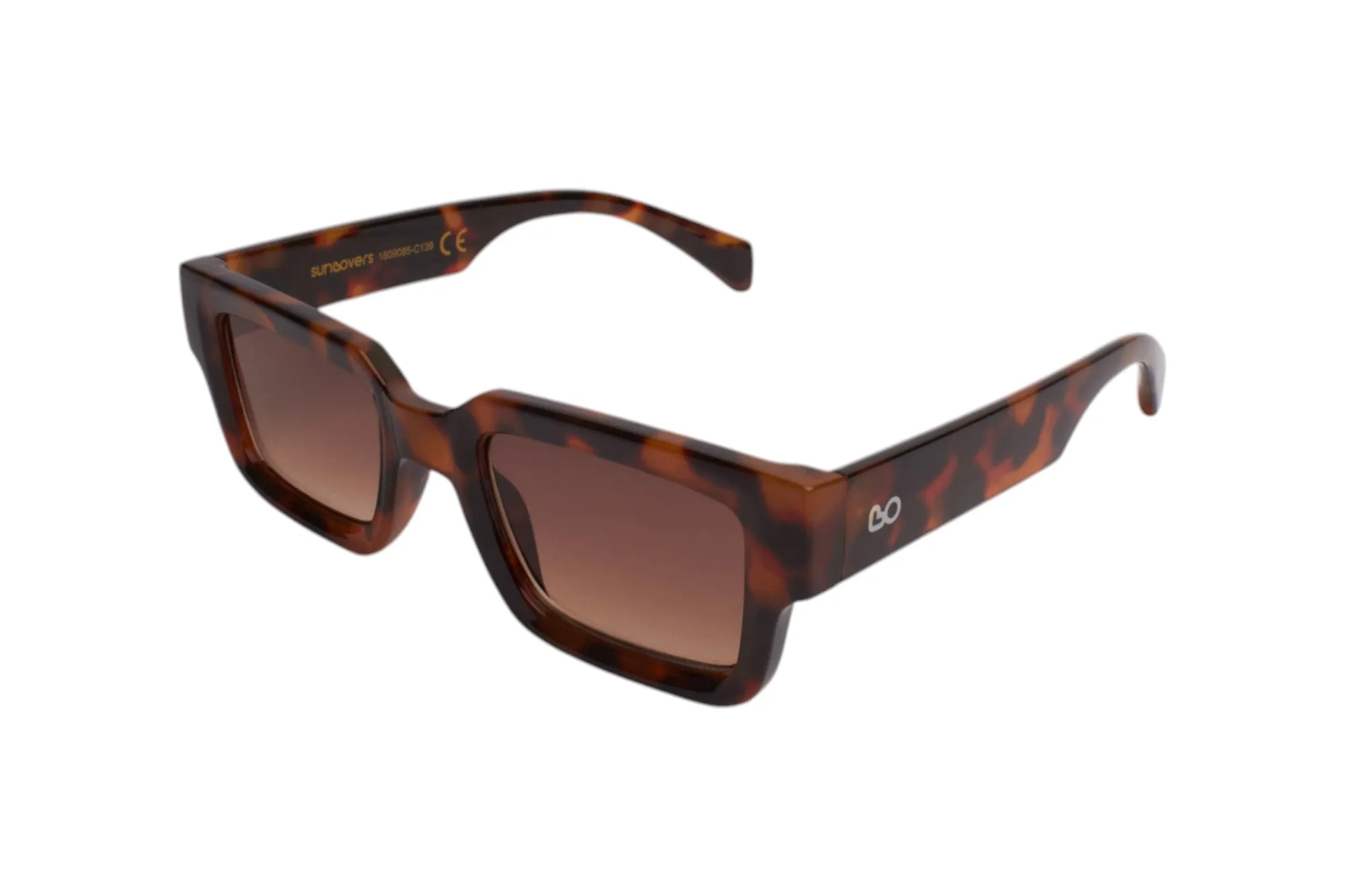 SUN LOVERS Unisex Sun Lovers SLS139 Tartaruga scuro/Marrone sfumato Occhiali da sole Policarbonato Tartaruga Marrone Squadrata Normale Sfumato