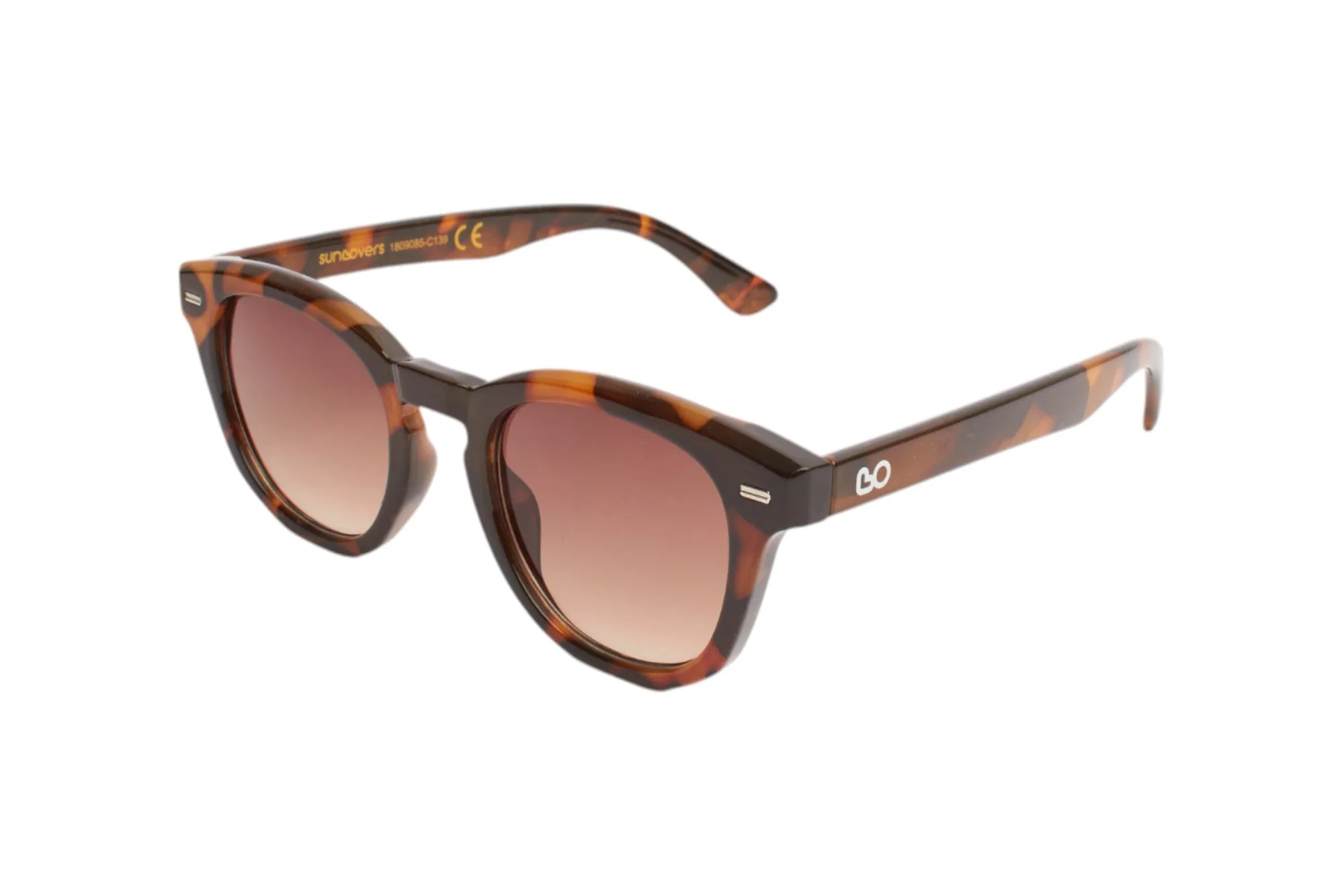 SUN LOVERS Unisex SLS059 Tartaruga scuro/Marrone sfumato Occhiali da sole Policarbonato Tartaruga Marrone Pantos Normale Sfumato