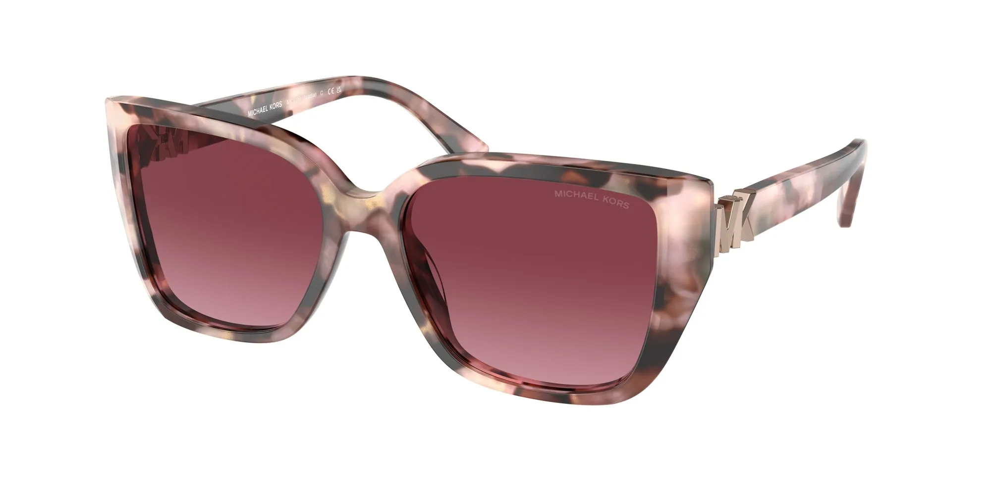 Michael Kors MK2199 ACADIA 39468H Occhiali da sole Acetato Rosa Rosso Squadrata Normale Sfumato