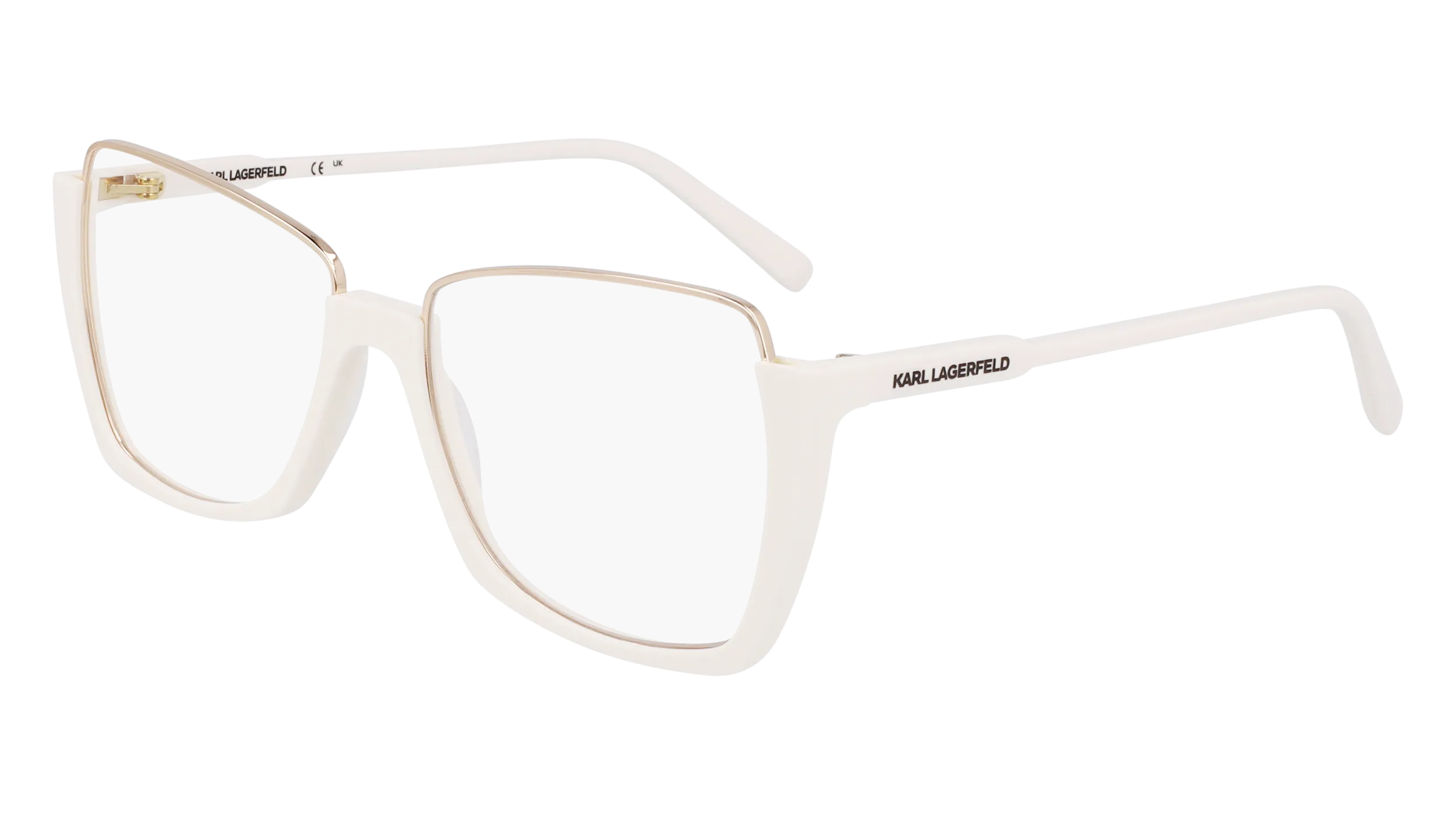 Karl Lagerfeld KL355 105 Montature da vista Metallo Bianco Squadrata Normale Normale