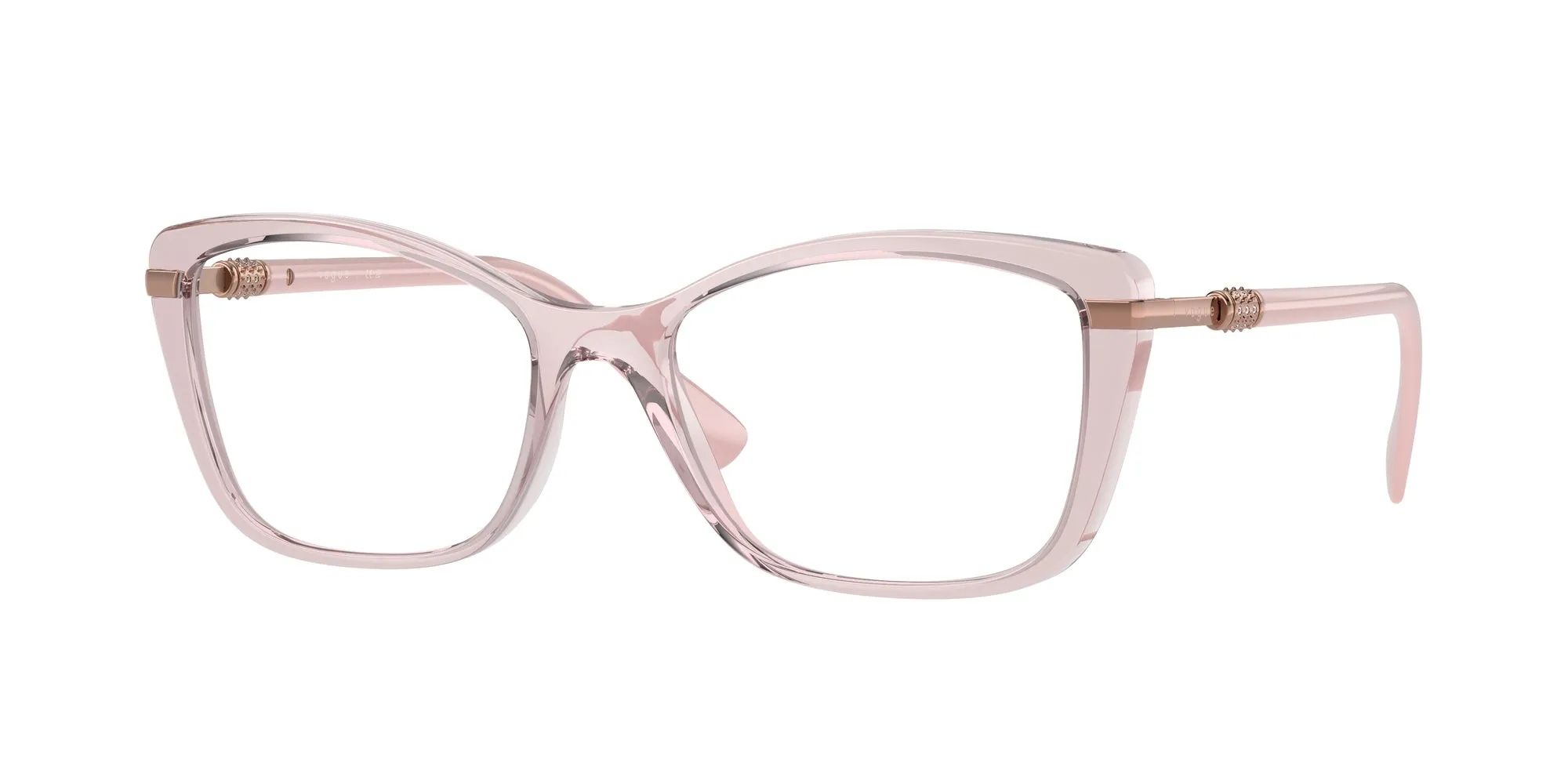 VOGUE EYEWEAR VO5487B 2942 Montature da vista Iniettato Rosa Trasparente Farfalla Normale