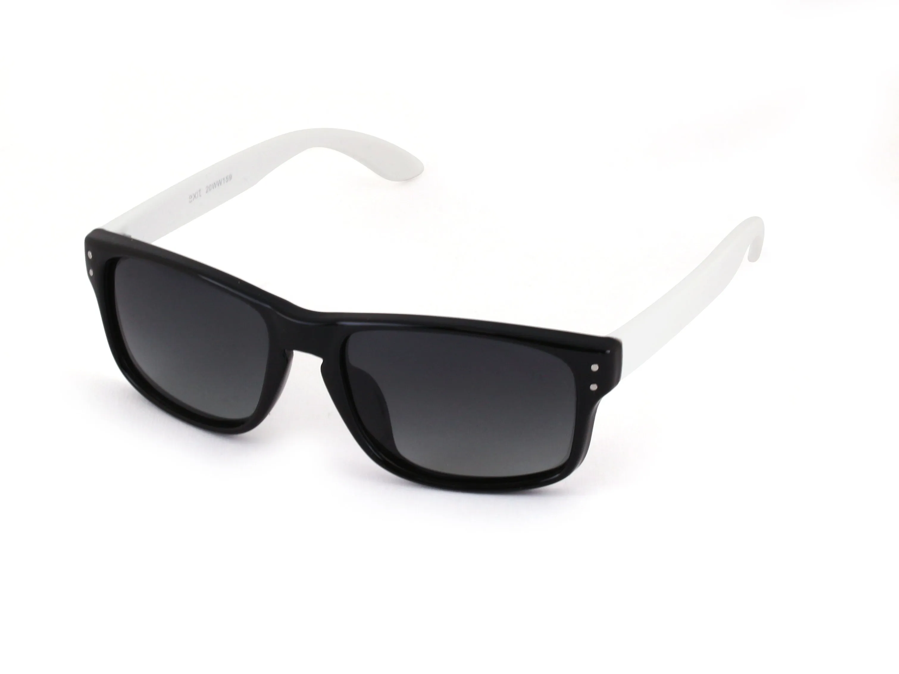 EXIT Bambino OCCH. SOLE BAMB. PLAST. TK0911 C.02 NERO LUC.-BIANCO/G15 SF. *3P Occhiali da sole bambino Plastica Nero Grigio Avvolgente Polarizzata