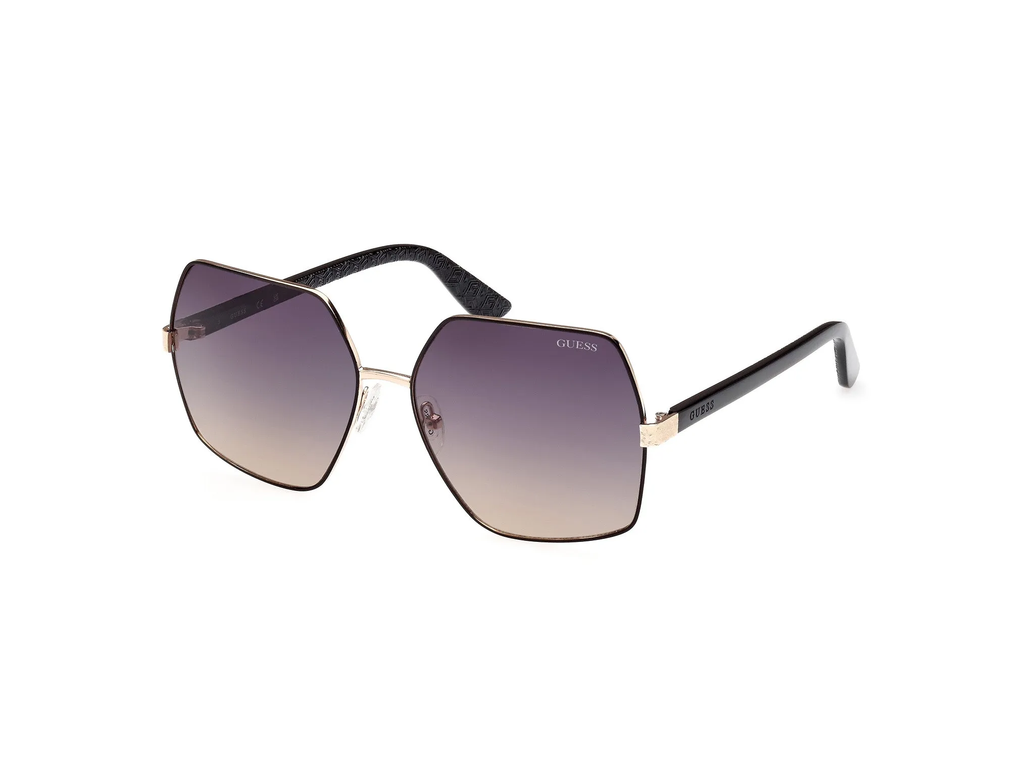 Guess GU7881-H 05B Occhiali da sole Metallo Nero Grigio Geometrica Normale Sfumato