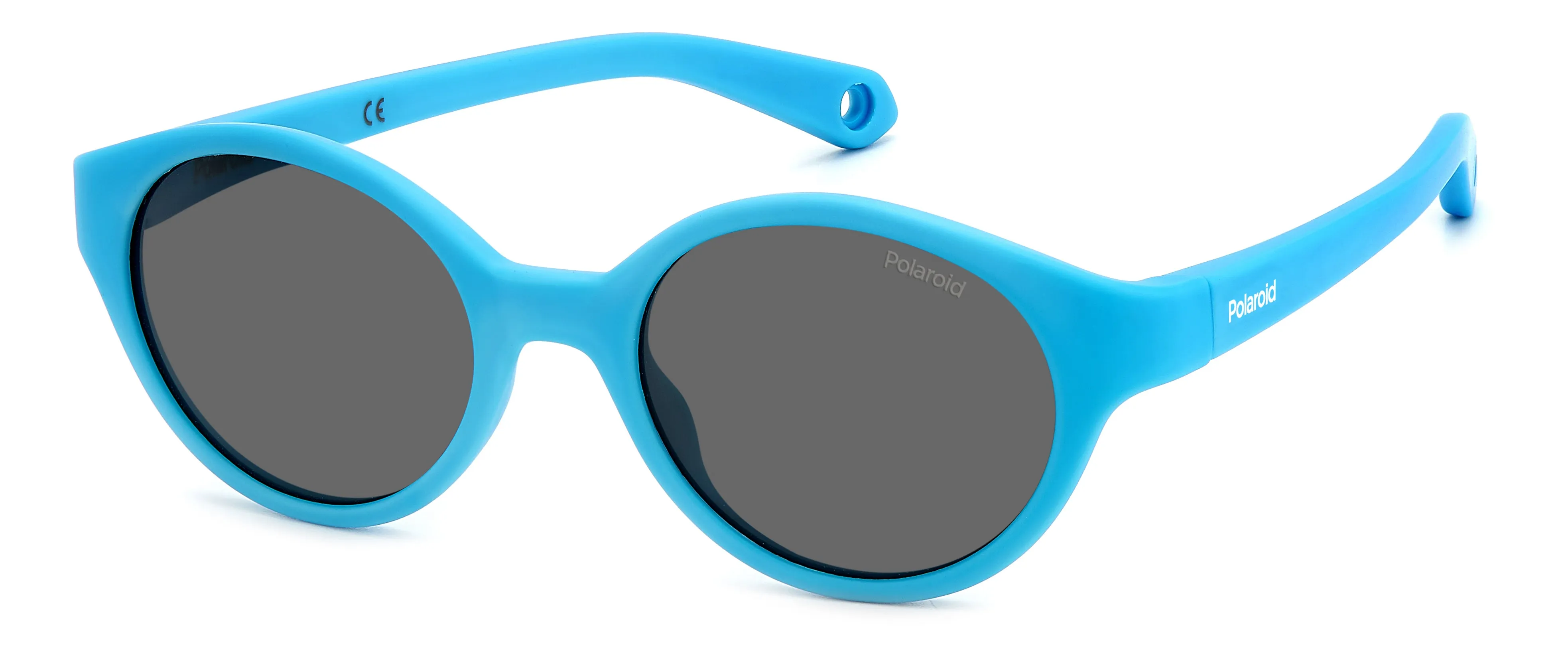 Polaroid PLD K007/S MVU/M9 Occhiali da sole bambino Plastica Azzurro Grigio Rotonda Polarizzata