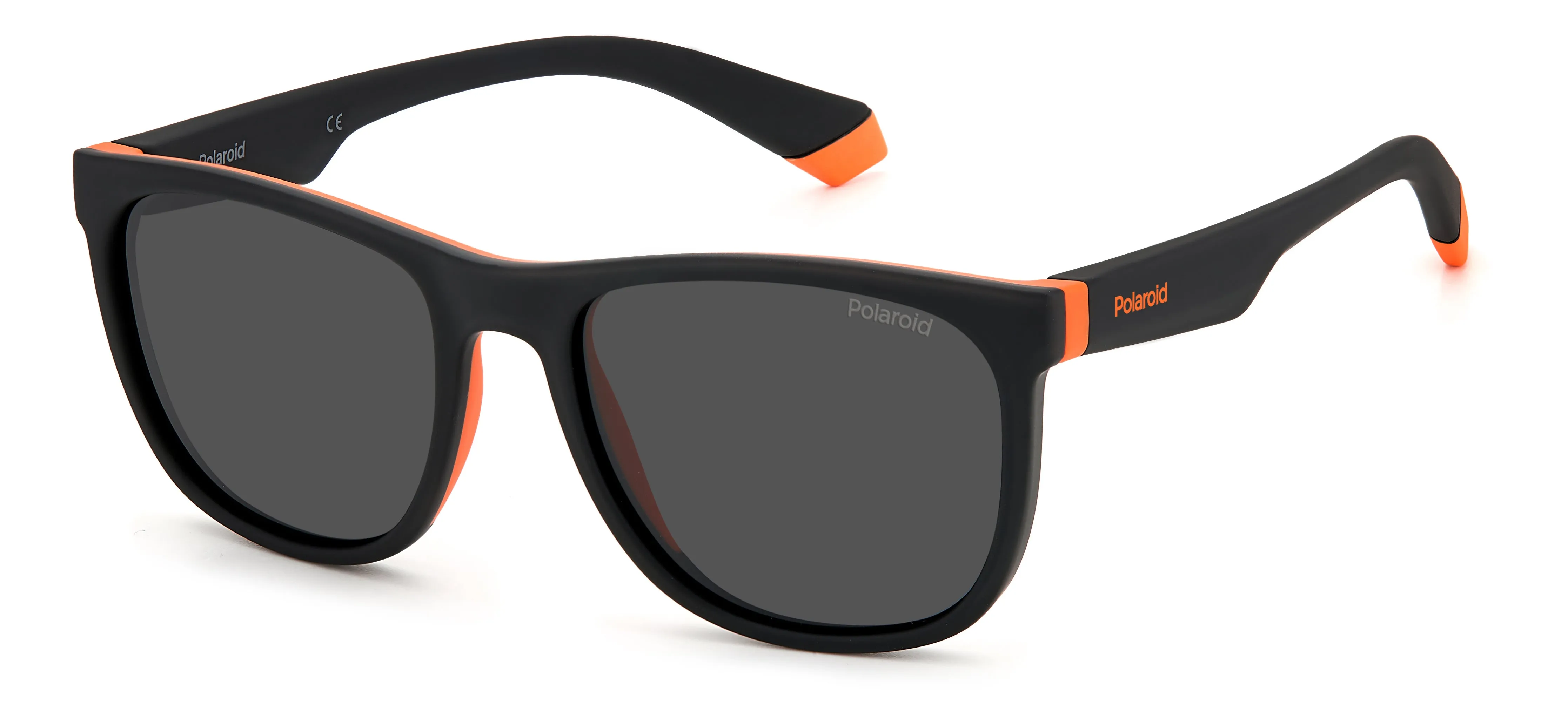 Polaroid PLD 8049/S 8LZ/M9 Occhiali da sole bambino Plastica Nero/Arancione Grigio Squadrata