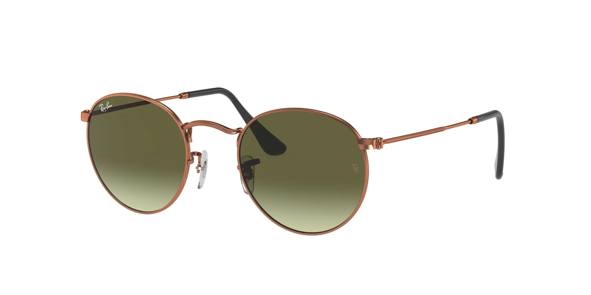 Ray - Ban RB3447 ROUND METAL 9002A6 Occhiali da sole Metallo Bronzo Verde Rotonda Normale Sfumato