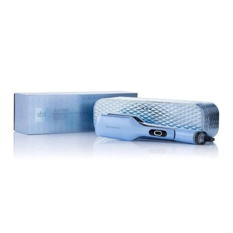 Piastra per Capelli 2 in 1 Ceramica ghd Duet Style Iced Luxe Air-Fusion Spegnimento Automatico Blu
