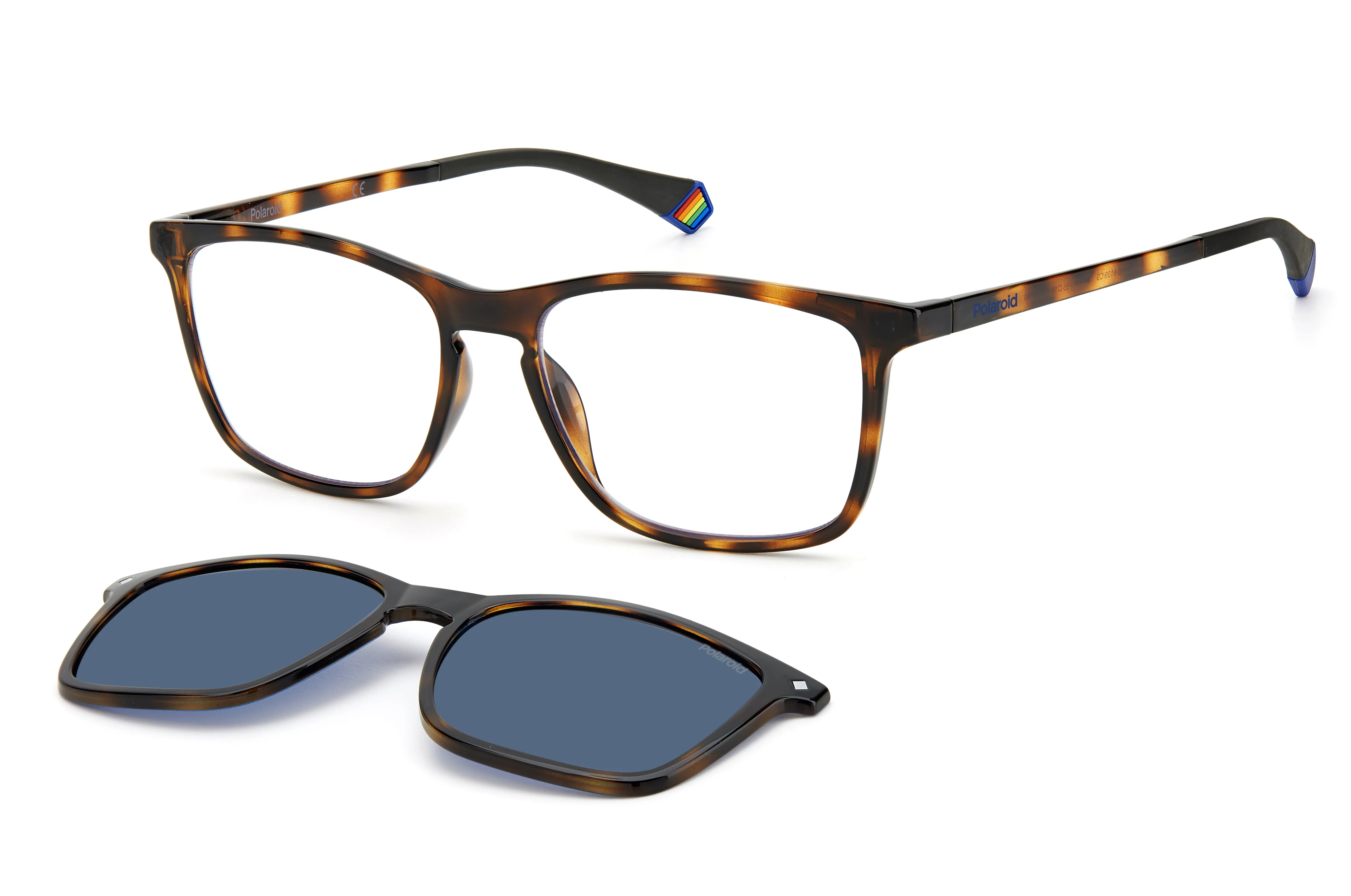 Polaroid PLD 6139/CS 086/C3 Occhiali da sole Plastica Havana scuro Grigio Squadrata Polarizzata