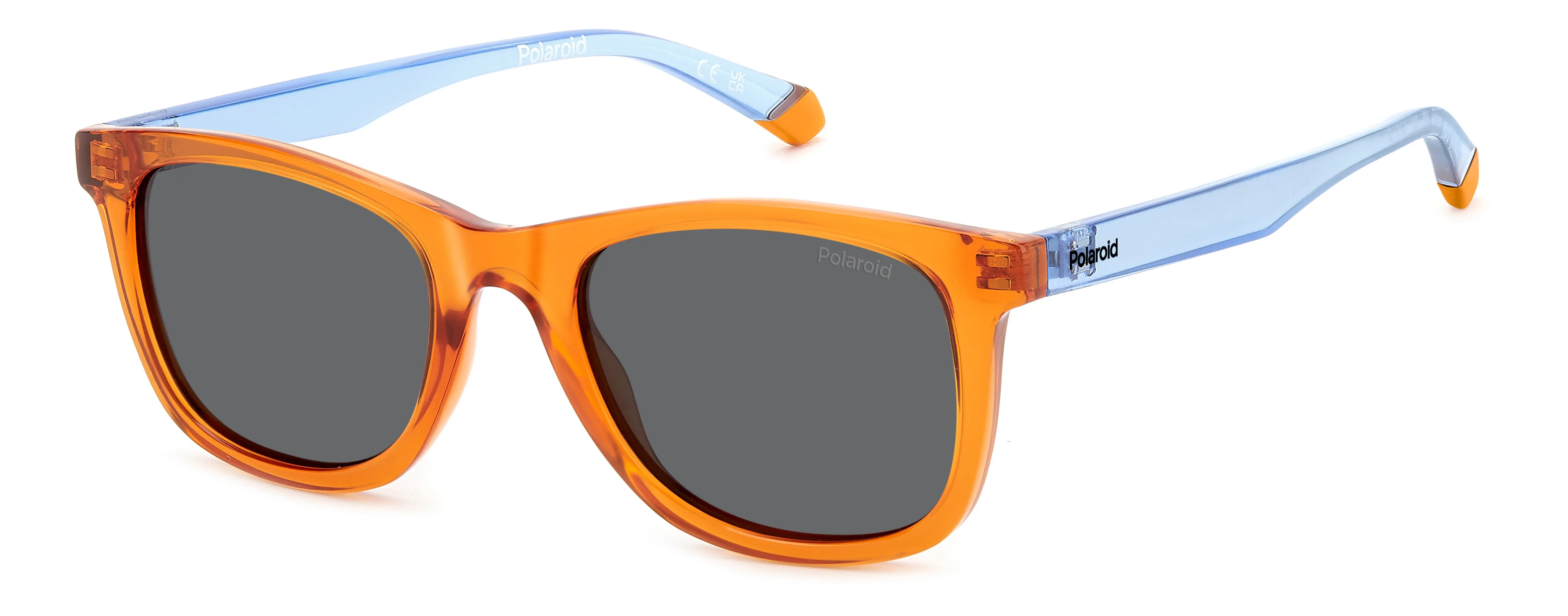 Polaroid PLD 8060/S L7Q/M9 Occhiali da sole bambino Plastica Arancione Grigio Squadrata Polarizzata