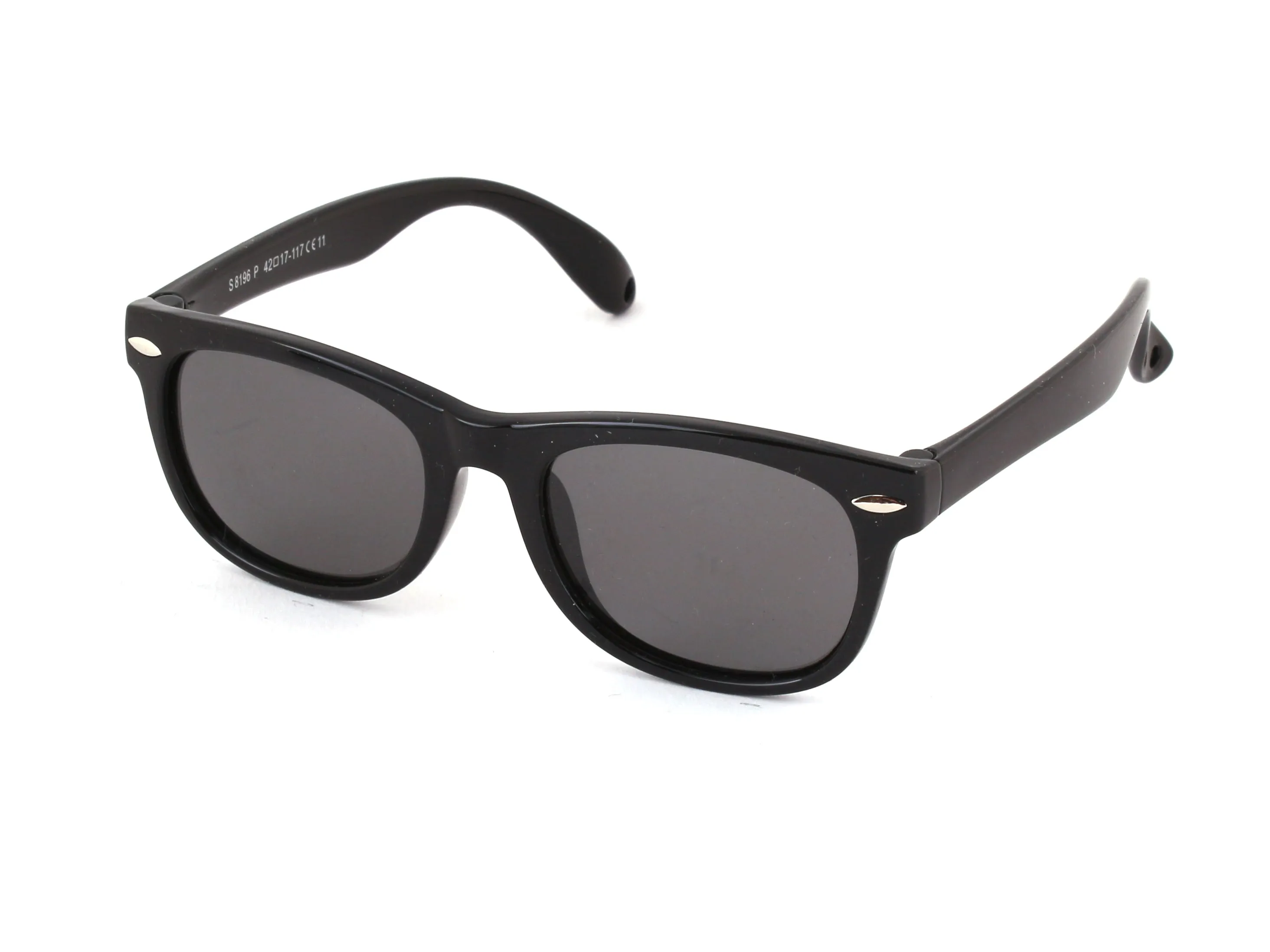 EXIT Bambino OCCH. SOLE BAMB. PLAST. S8196 C.11 NERO LUC./FUMO *3P Occhiali da sole bambino Plastica Nero Grigio Rotonda Polarizzata