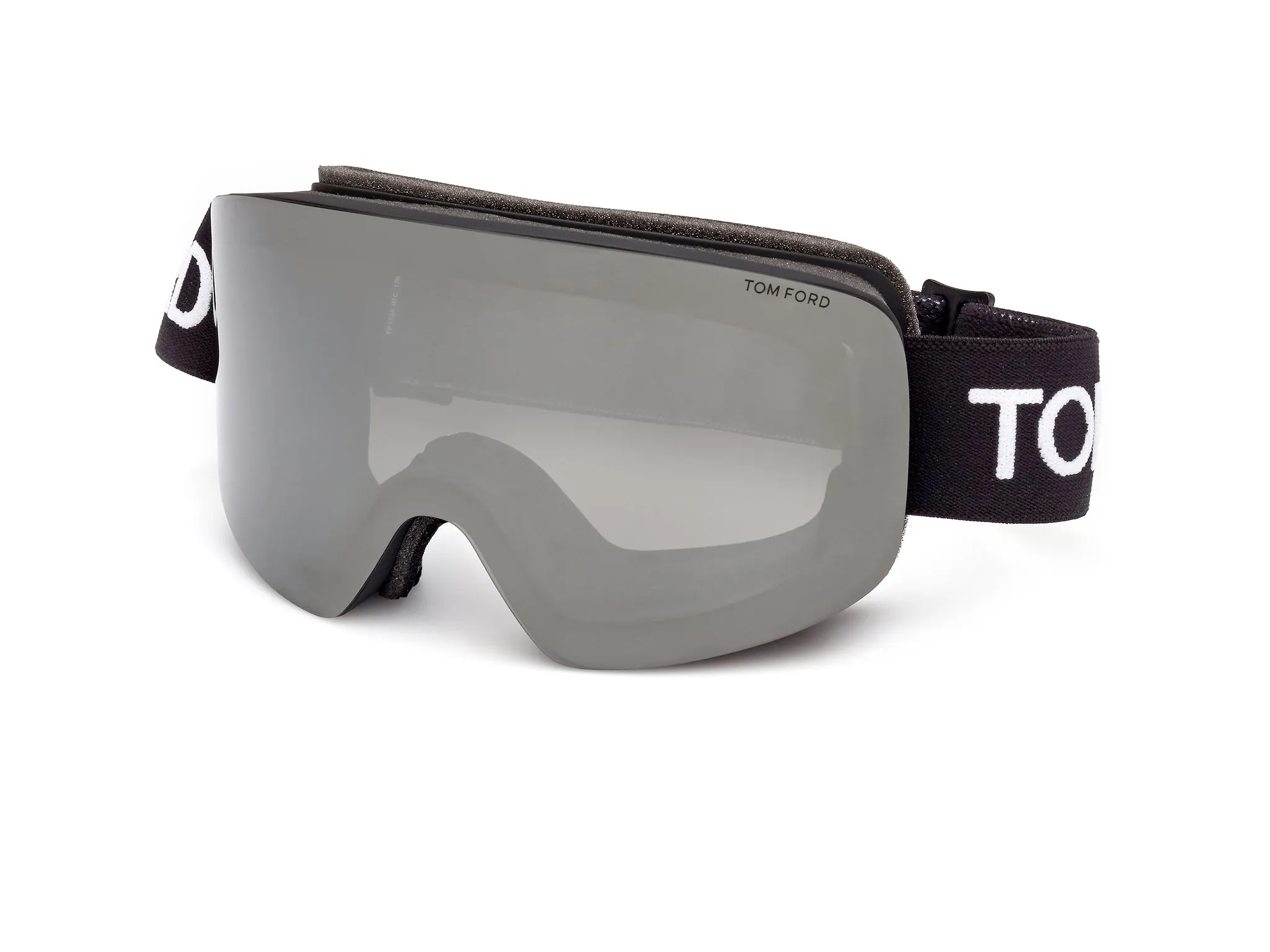 TOM FORD FT1124 01C Maschere da sci Plastica Nero Grigio Maschera Normale Specchiato