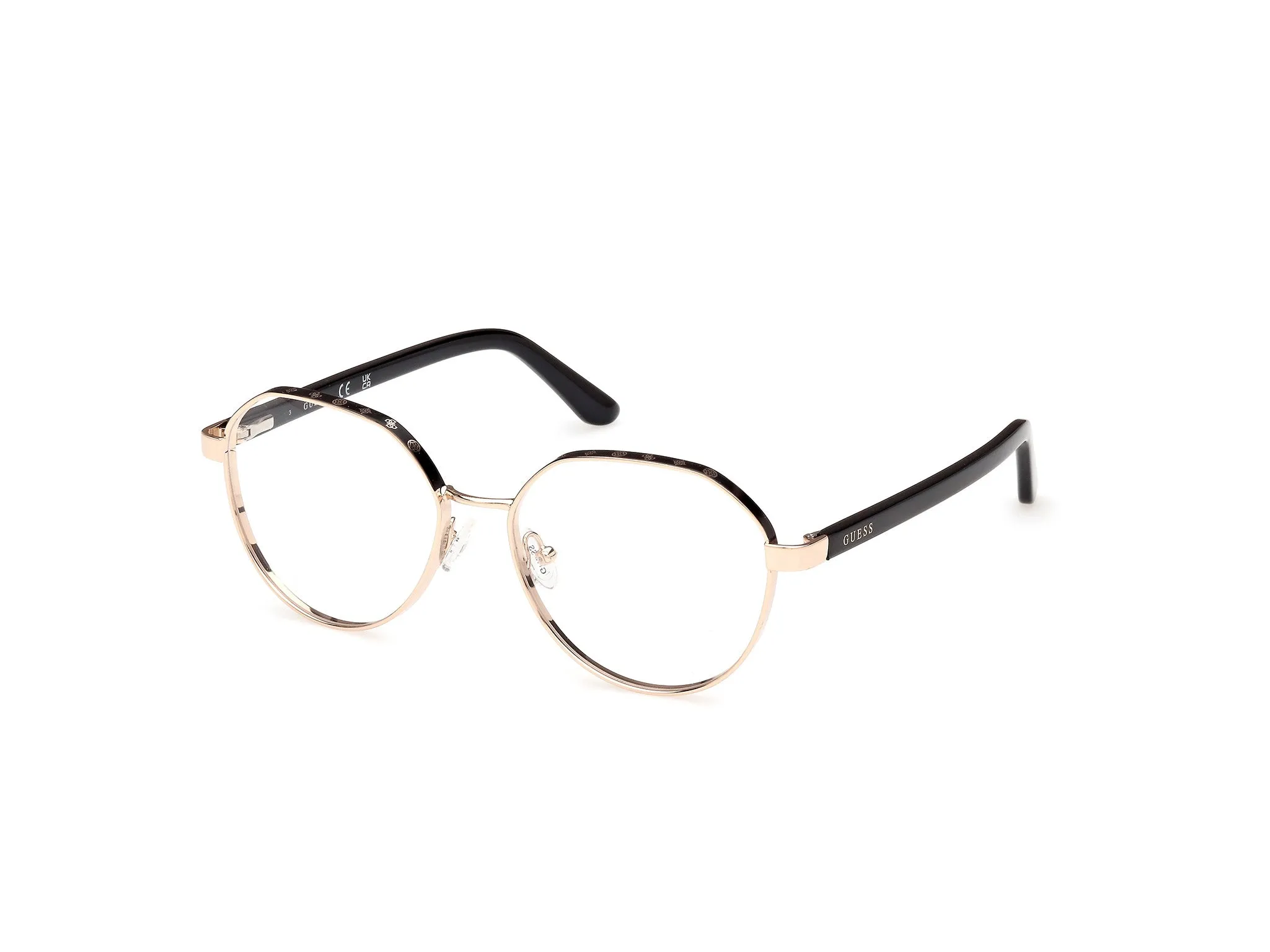 Guess GU50124 5 Montature da vista Metallo Nero Rotonda Normale