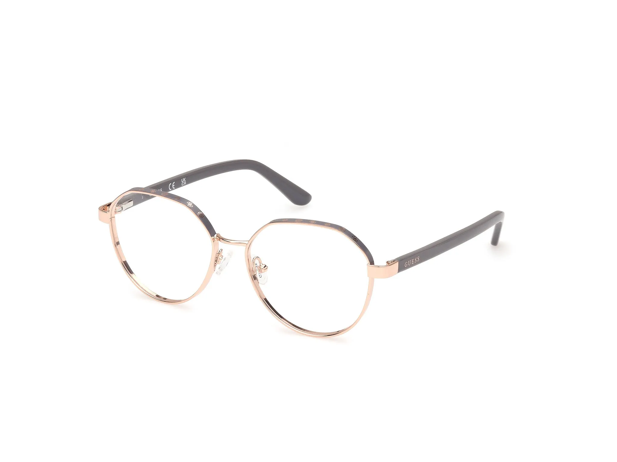 Guess GU50124 28 Montature da vista Metallo Oro Rotonda Normale