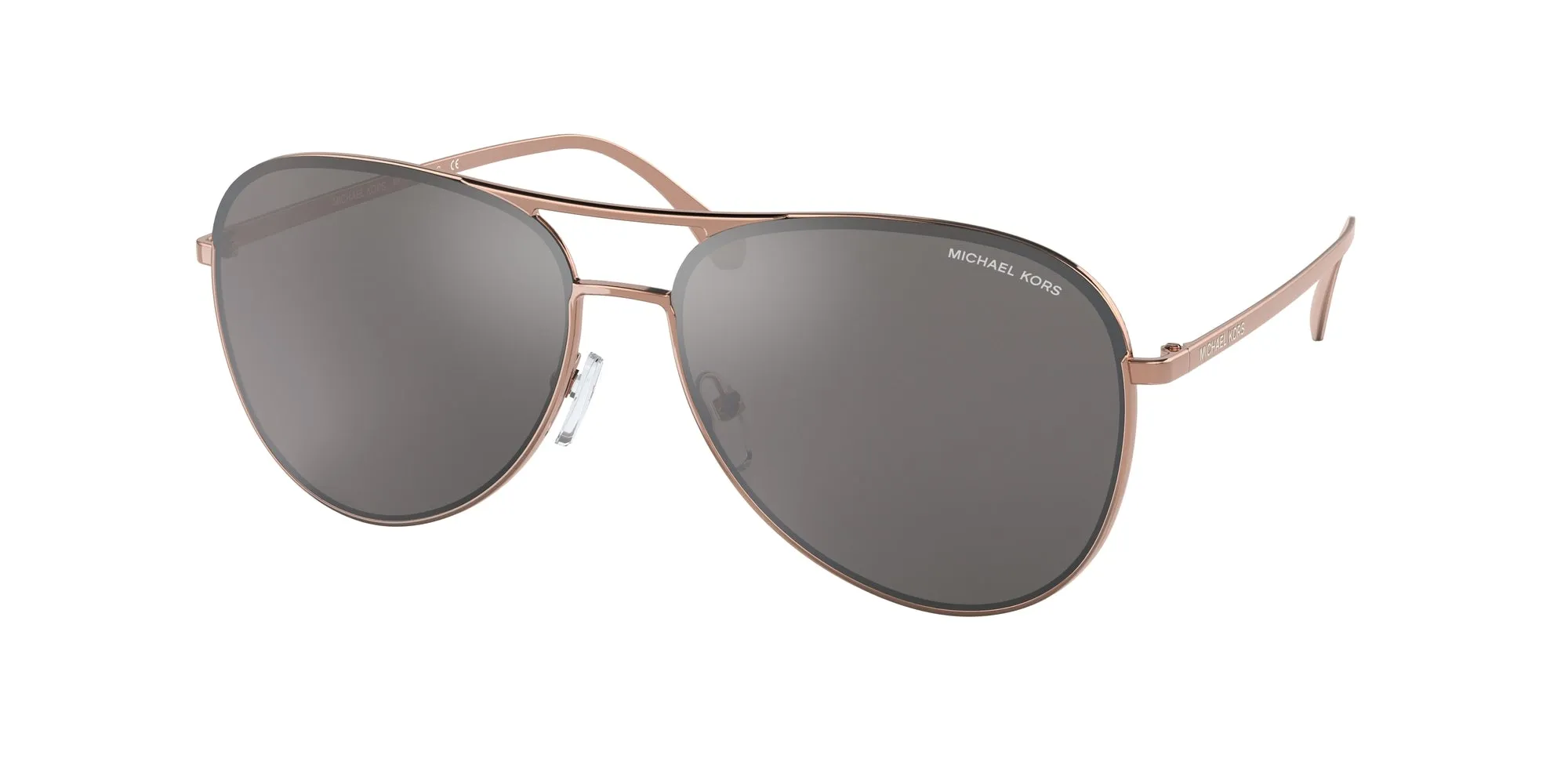 Michael Kors MK1089 KONA 11086G Occhiali da sole Metallo Rosa Argento Pilot Specchiato