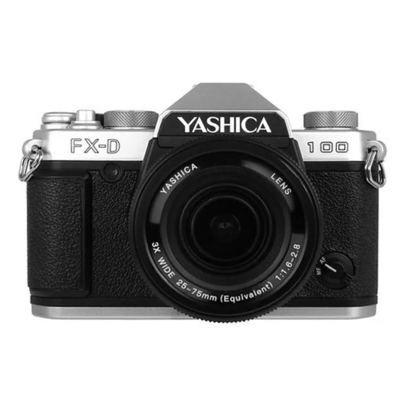 Fotocamera Compatta Yashica FX-D 100 13MP Zoom Ottico 3x Simulazioni Pellicola Nera