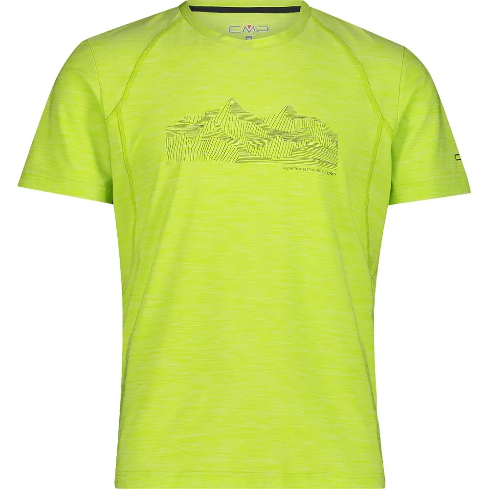 CMP - T-Shirt Stampata in Jersey Stretch, Acido Mel., 56