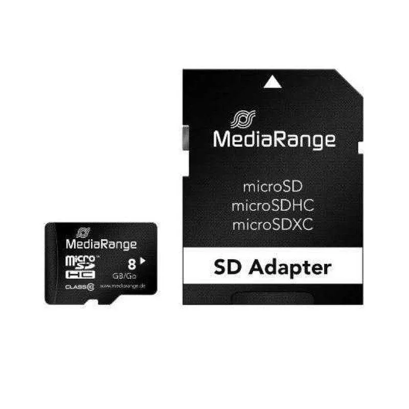 Scheda MicroSDHC Mediarange MR957 8GB con Adattatore SD Class 10