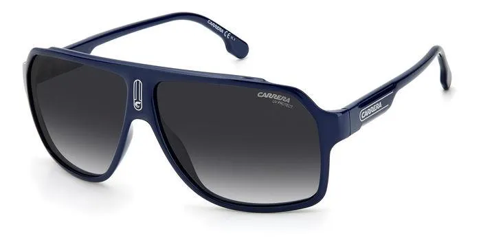 Carrera CARRERA 1030/S PJP/9O Occhiali da sole Plastica Blu Grigio Squadrata Normale Sfumato