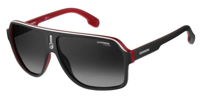 Carrera CARRERA 1001/S BLX/9O Occhiali da sole Plastica Nero-opaco Grigio Squadrata Sfumato