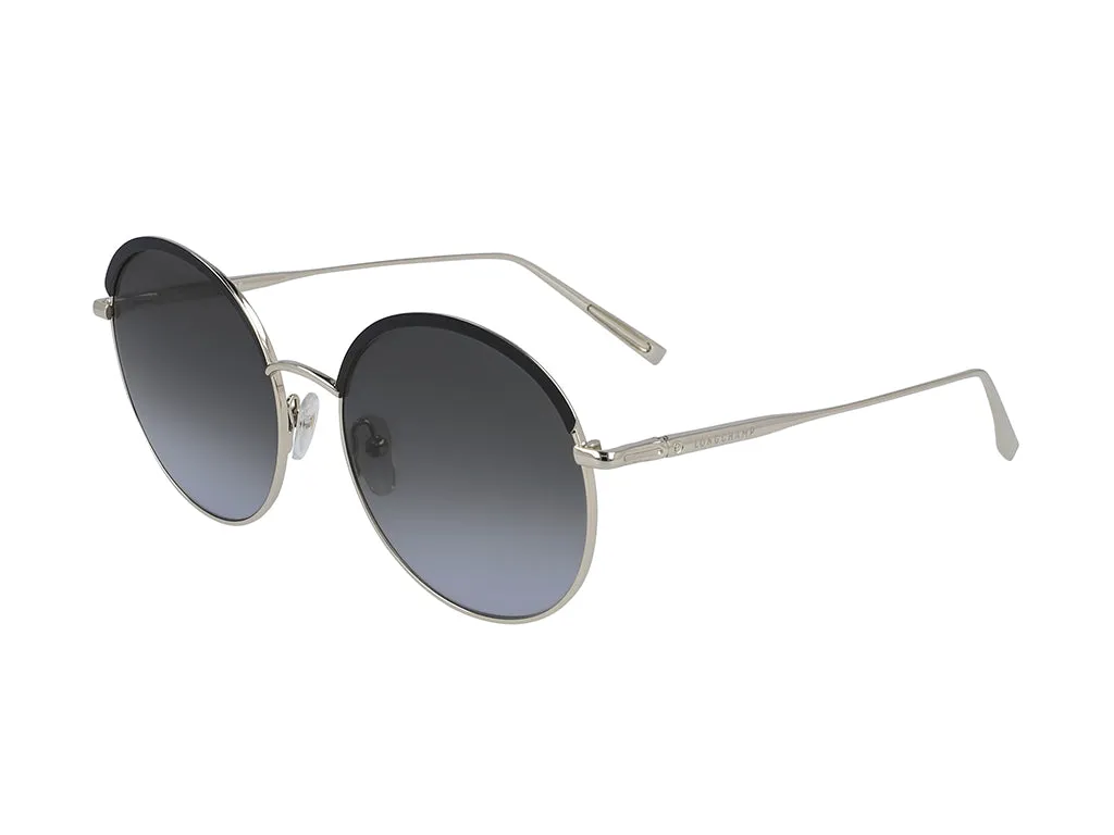 LONGCHAMP LO131S 42821 720 Occhiali da sole Metallo Oro Grigio Rotonda Normale Sfumato