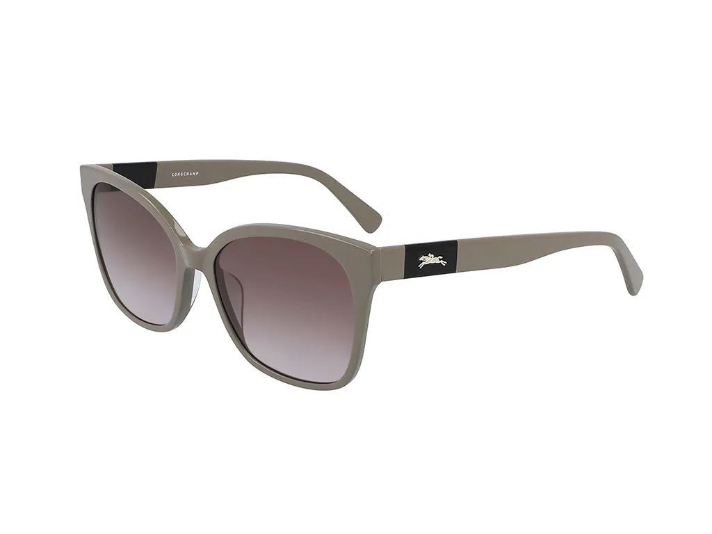 LONGCHAMP LO657S 271 Occhiali da sole Plastica Grigio Marrone Squadrata Normale Sfumato