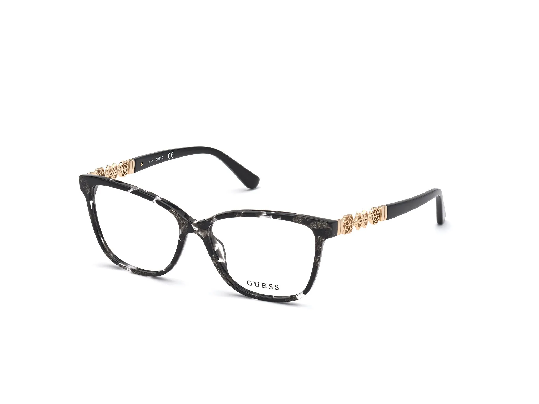 Guess GU2832 005 Montature da vista Acetato Nero Squadrata Normale