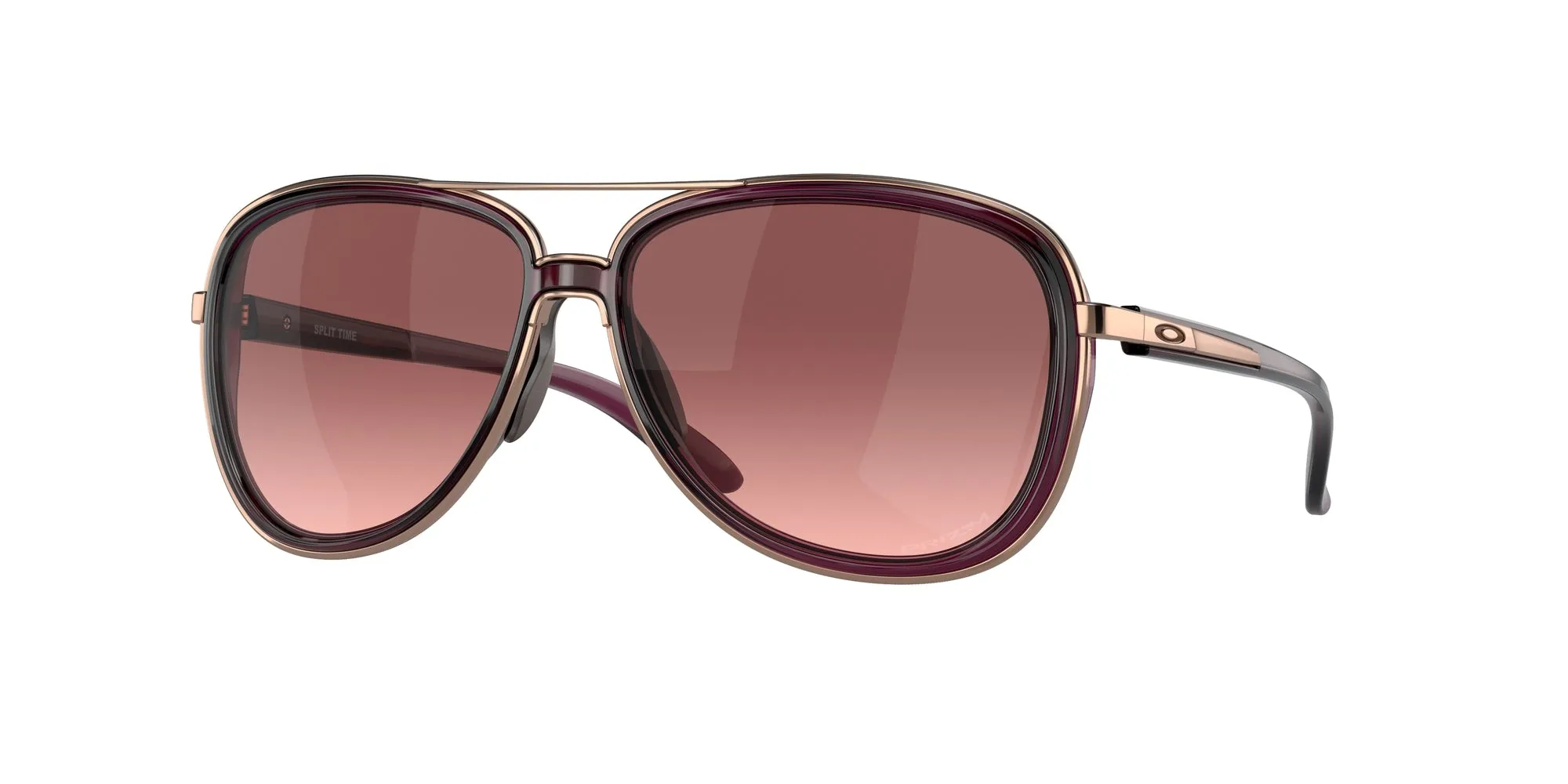 Oakley OO4129 SPLIT TIME 412902 Occhiali da sole Metallo Viola Grigio Rotonda Normale Sfumato
