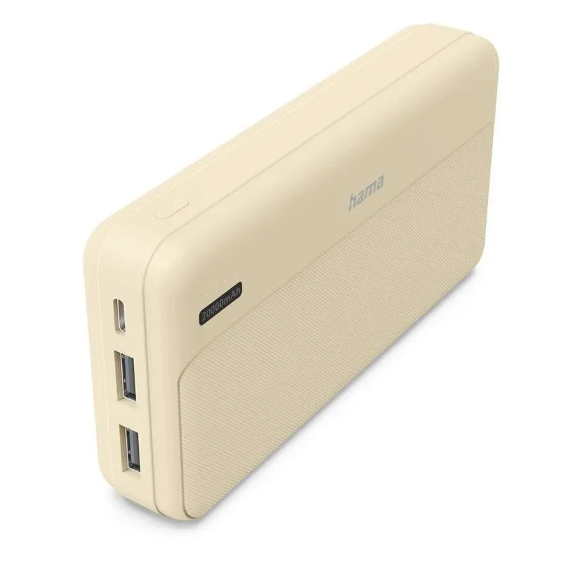 Batteria Esterna Hama Pocket 20 20000 mAh Polimero di Litio Sabbia
