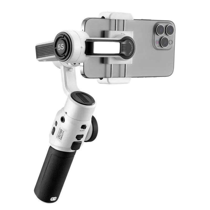 Gimbal Smartphone 3 Assi Zhiyun Smooth 5s White LED Integrato