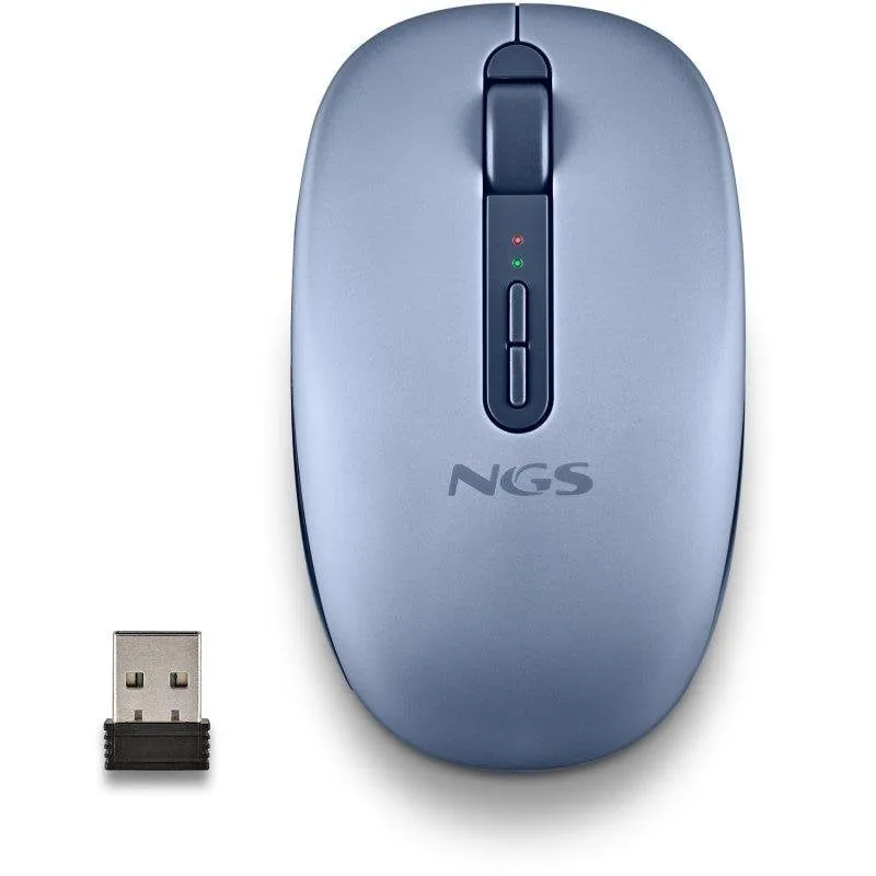 Mouse NGS Wireless Dual Bluetooth 5.2 1600DPI Silenzioso Blu