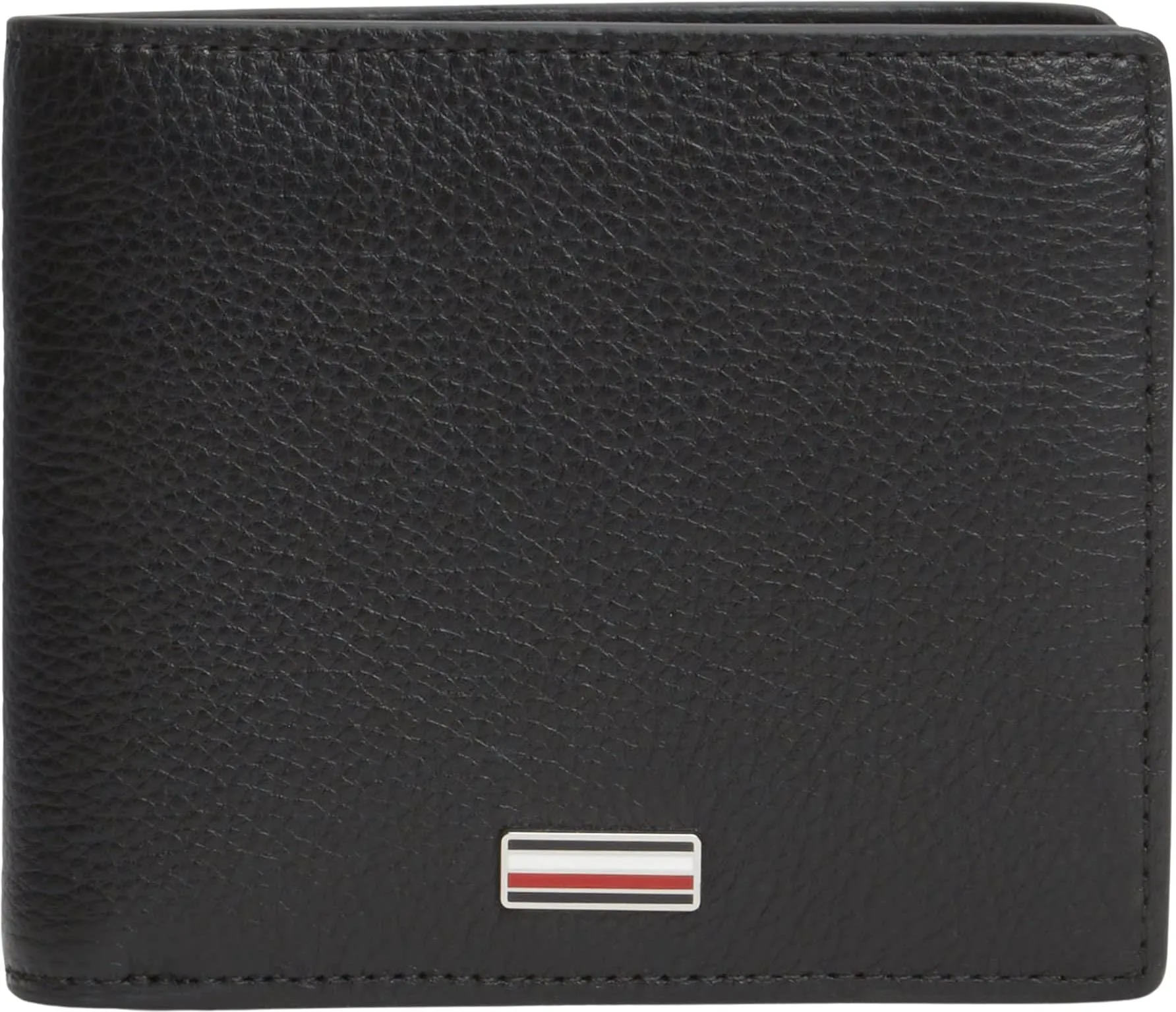 Tommy Hilfiger Uomo Borsello Central Flap And Coin in Pelle, Nero (Black), Taglia Unica