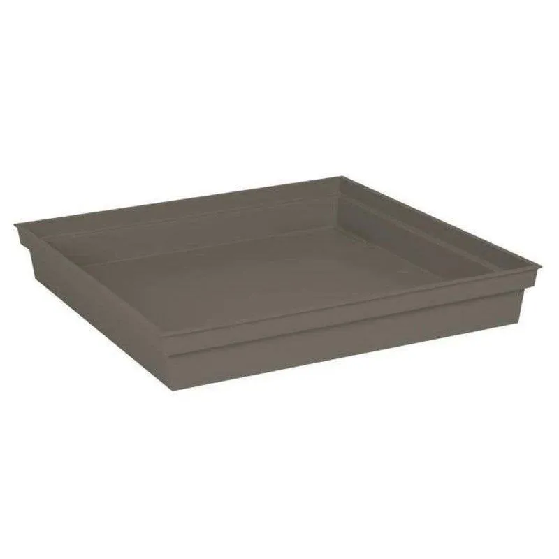 Vassoio per vaso EDA Toscane 40x40 cm Taupe Anti-UV Impilabile