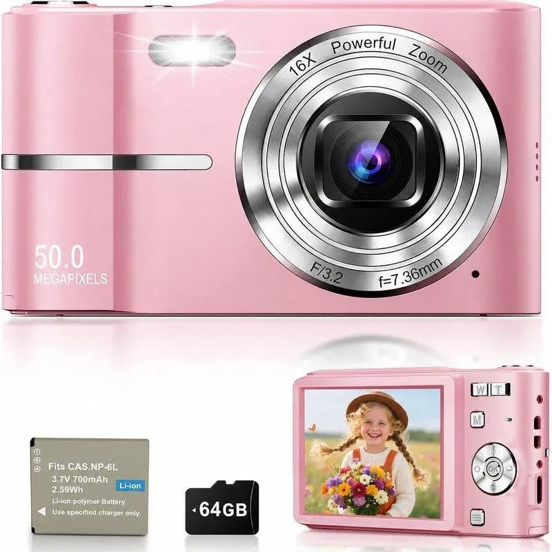 Fotocamera Compatta Digisand 50MP Zoom 16x Wi-Fi Modalità Webcam 2,4"