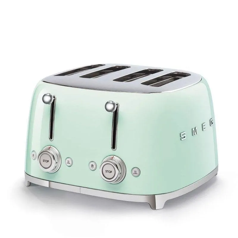 Tostapane vintage Smeg TSF03PGEU 4 fessure lunghe 2000 W 6 livelli Verde